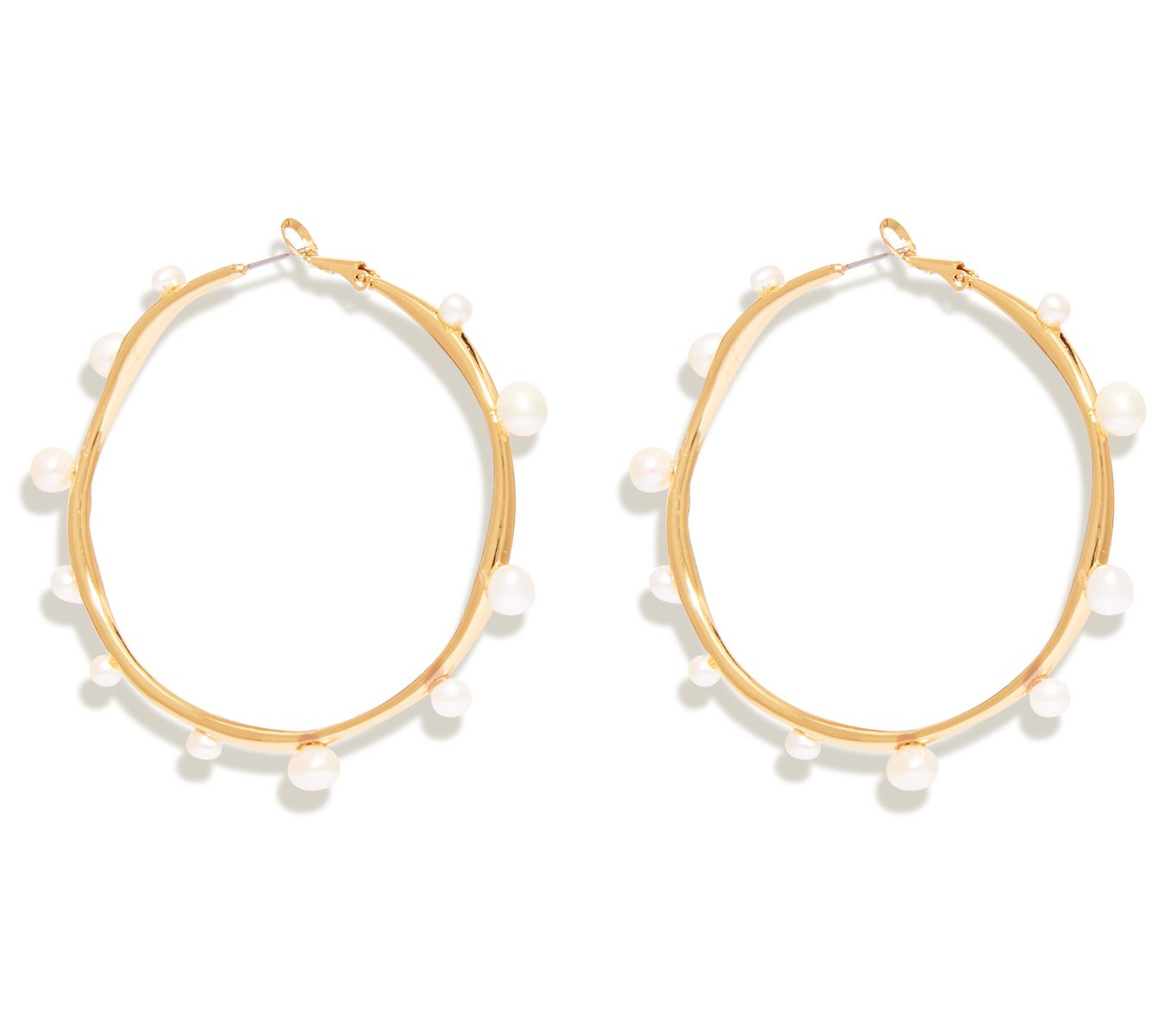 Mignonne Gavigan Isla Cultured Pearl Hoop Earrings - QVC.com