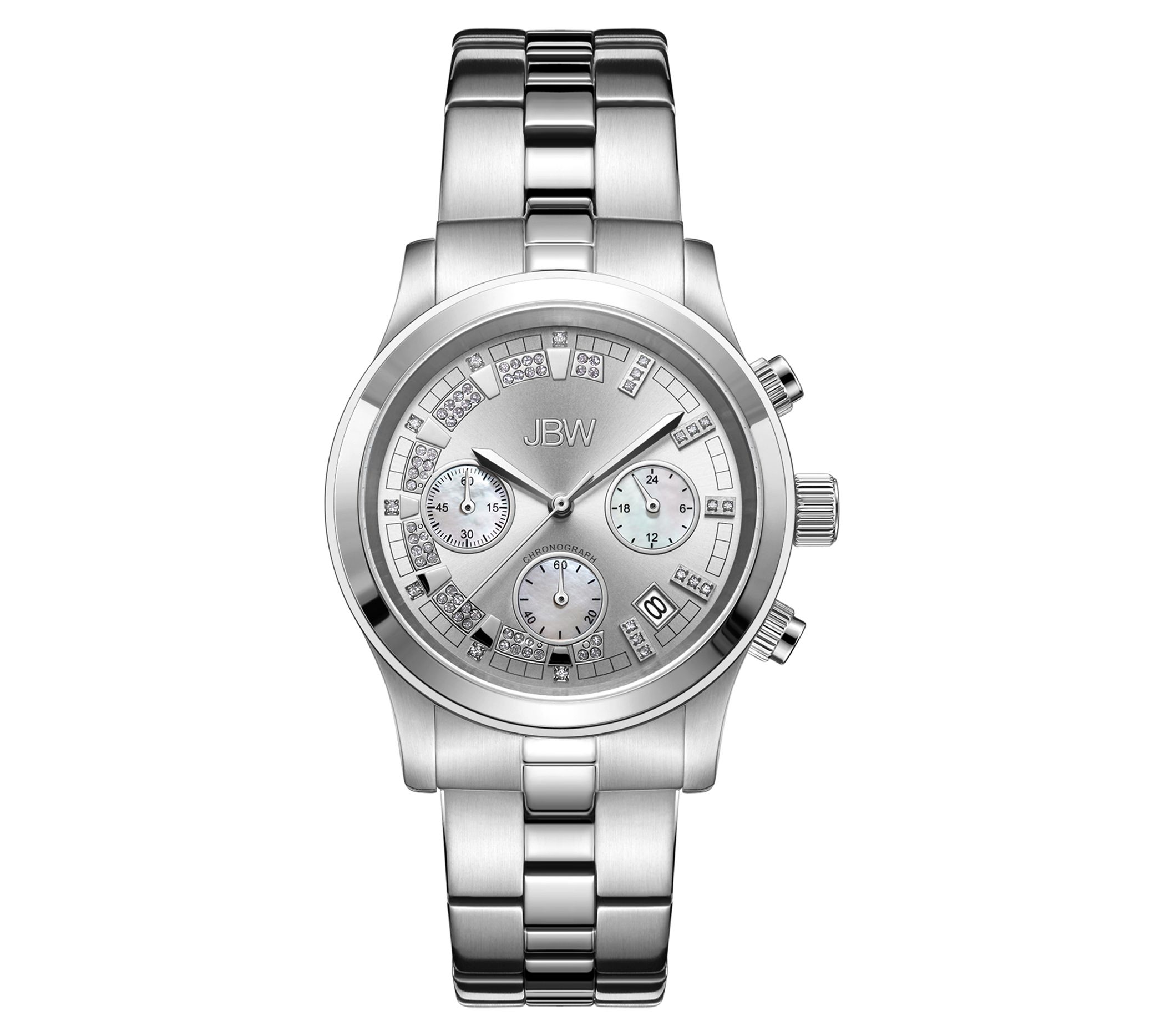 JBW Unisex Muse Diamond Accent Stainless Steel Watch