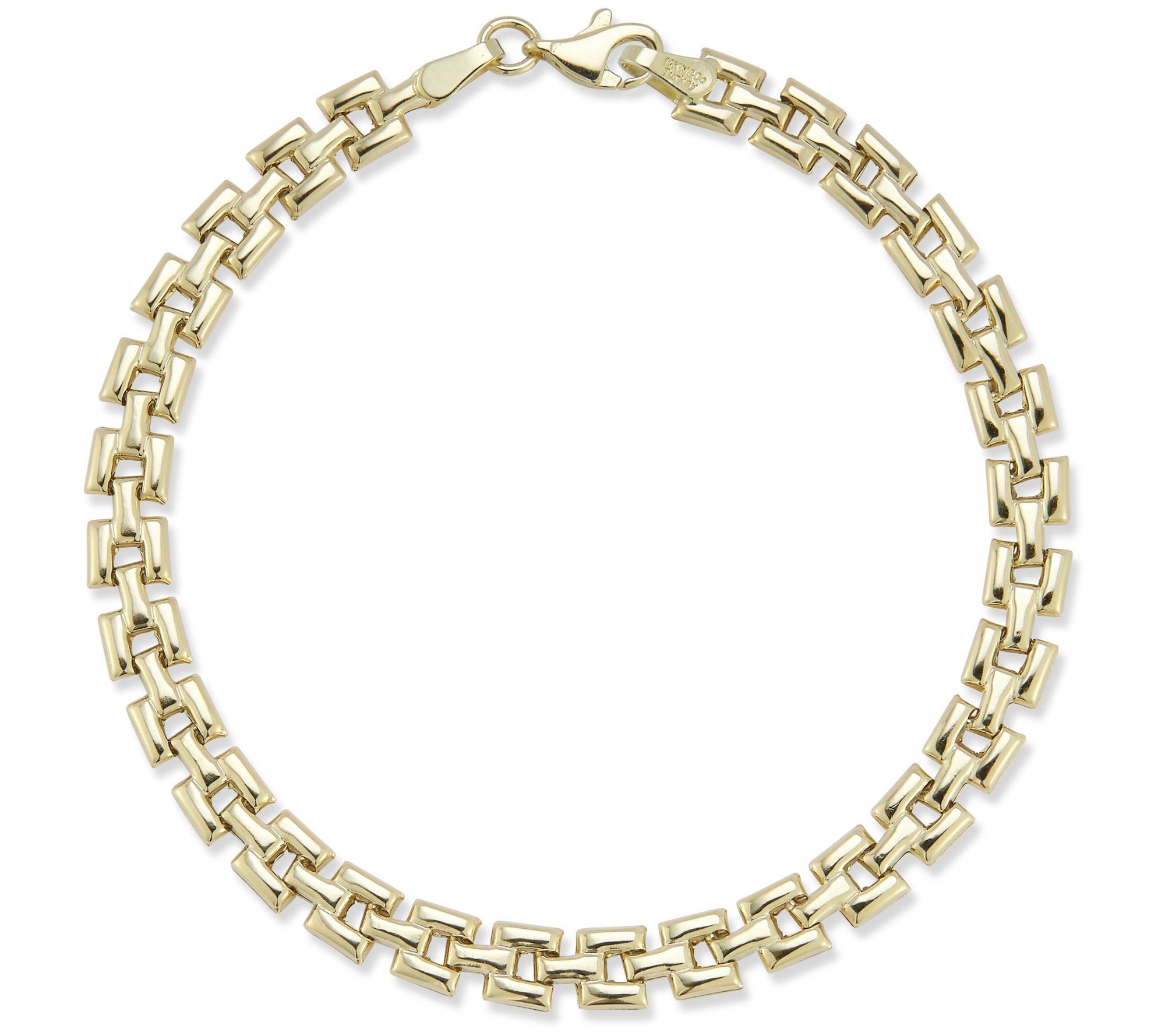 Luminosa Gold Panther Link Chain Bracelet, 14K