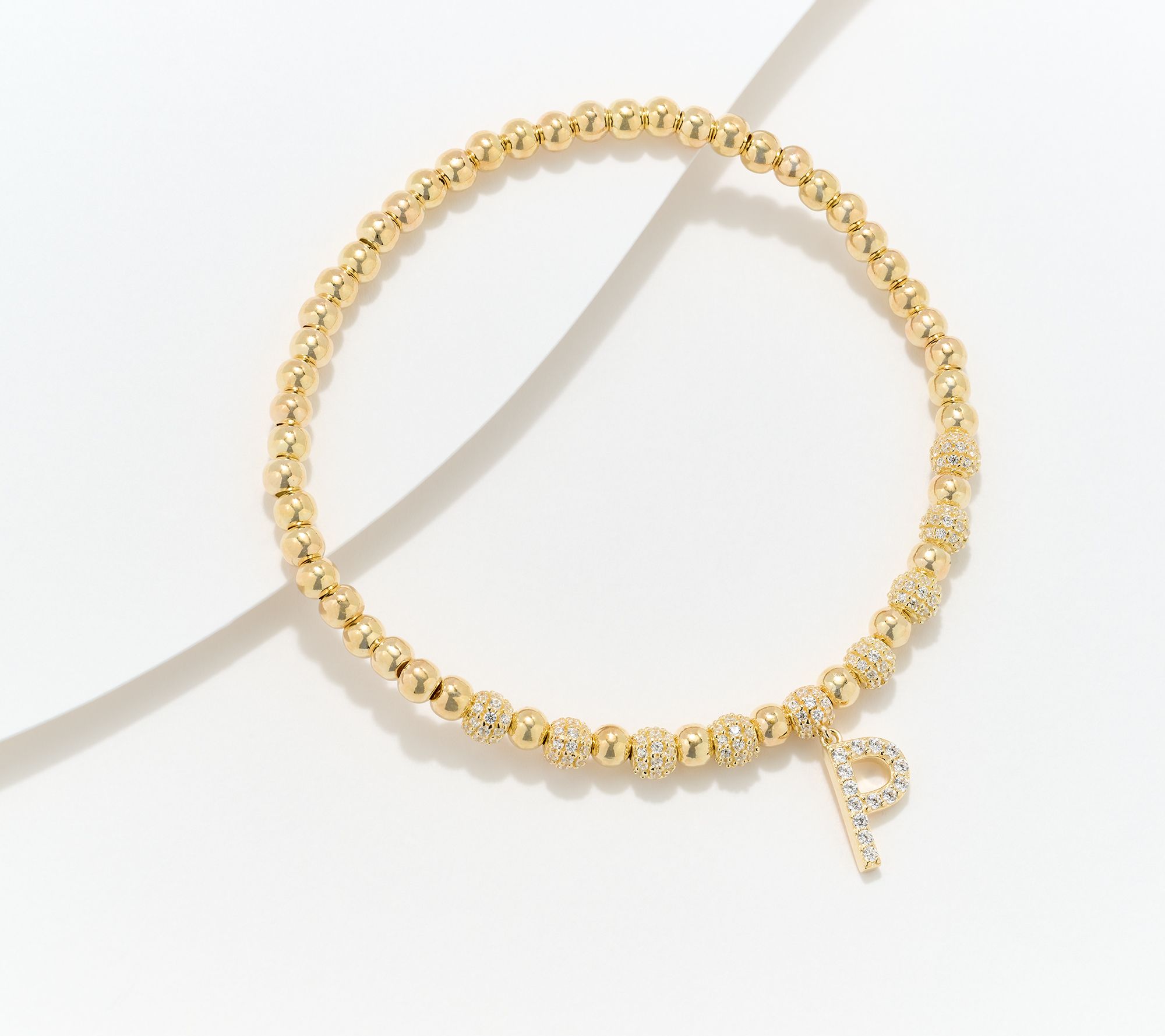 Diamonique x Kathy Levine Name Fame Bracelet, 14K Gold Plated