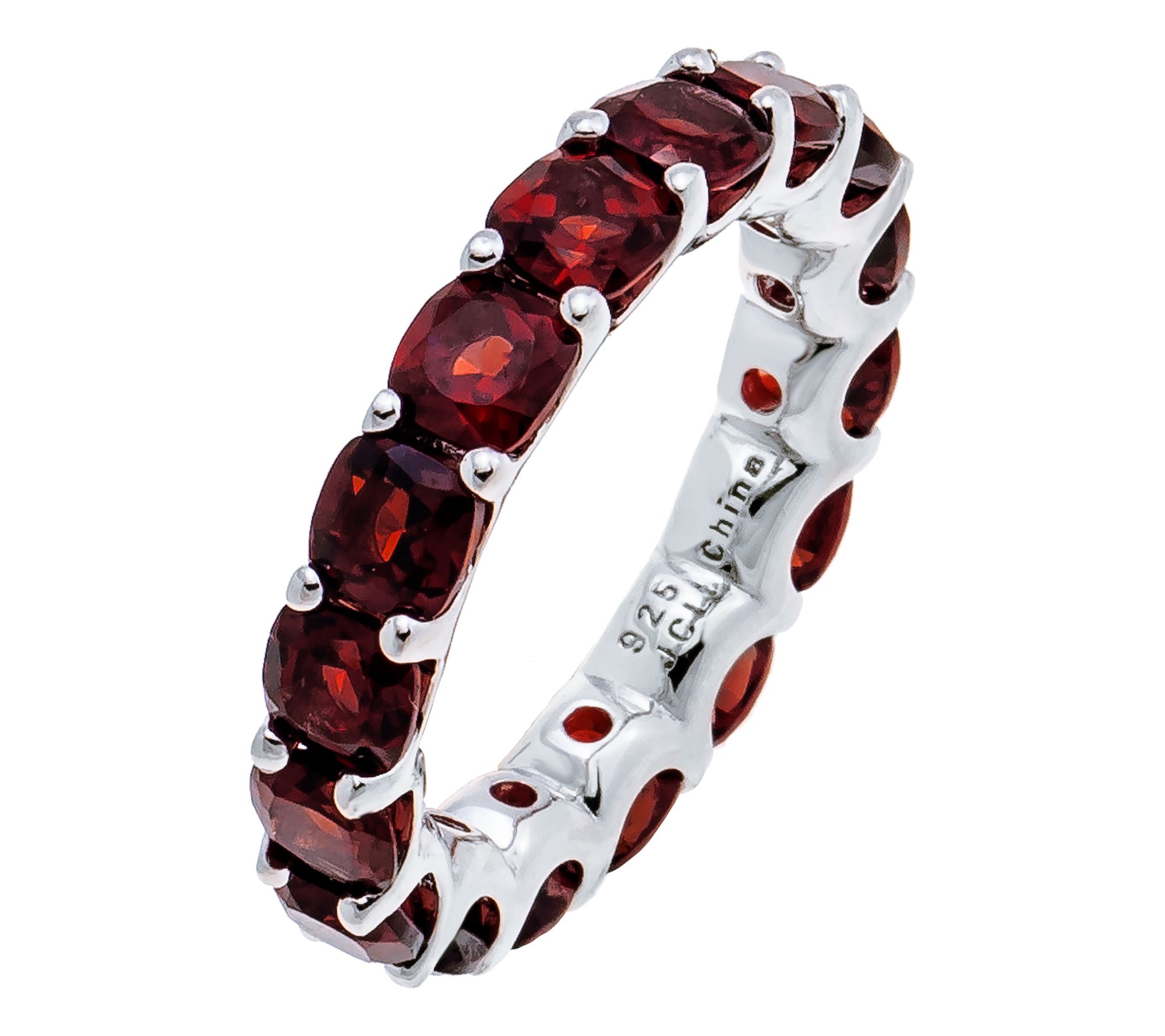 Affinity Gems Cushion Gemstone Band Ring, Sterling Silver
