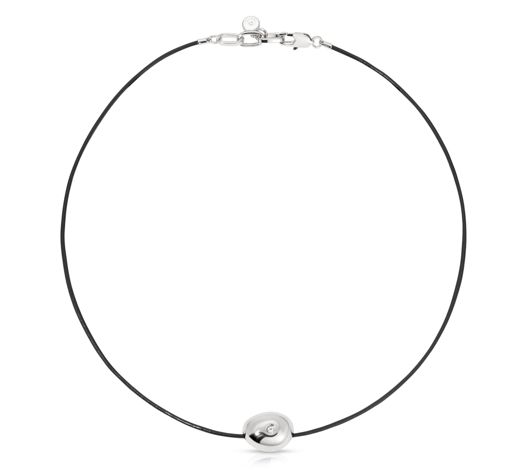 Ettika Crystal Polished Pebble Pendant w/ Cord