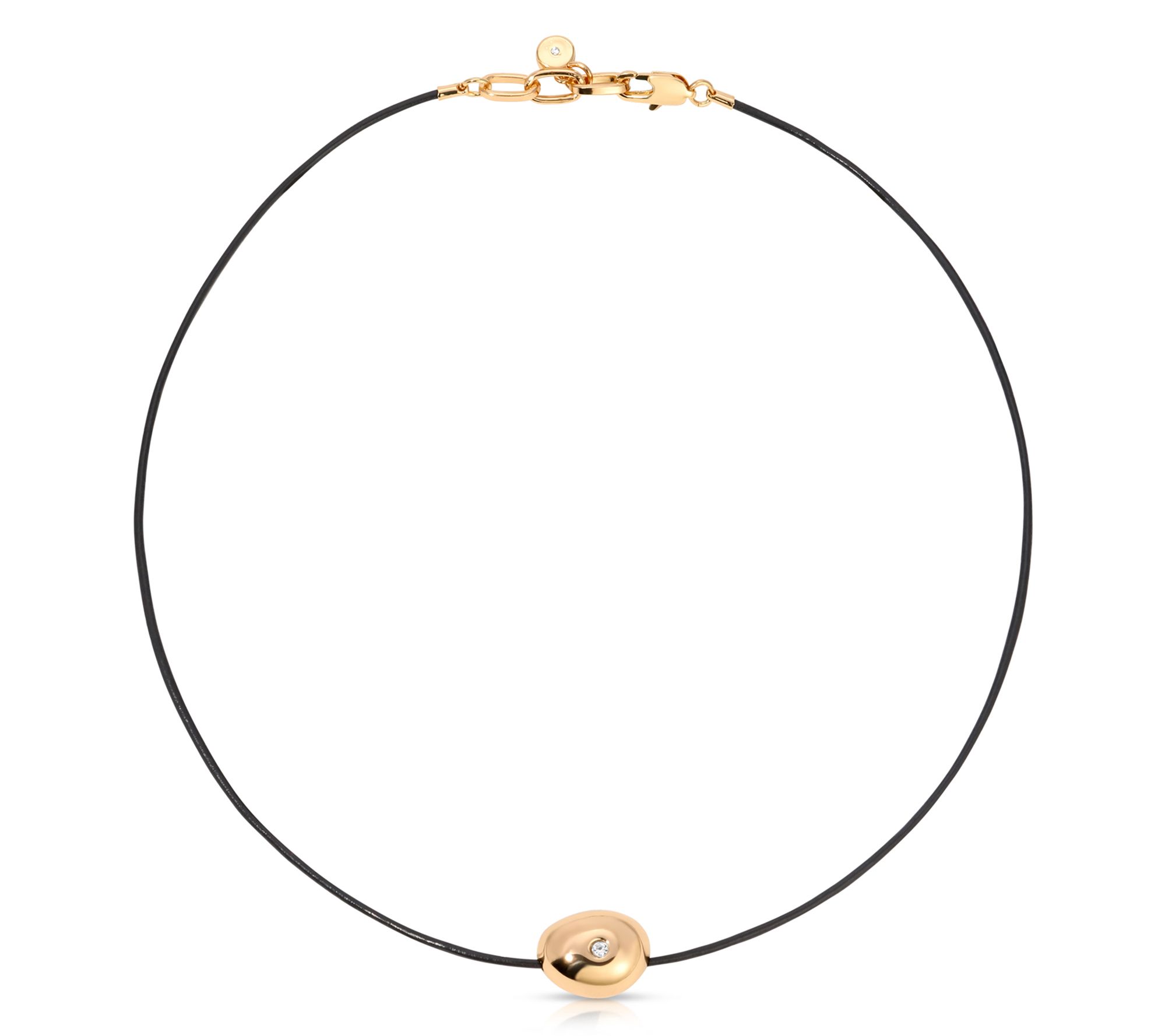 Ettika Crystal Polished Pebble Pendant w/ Cord