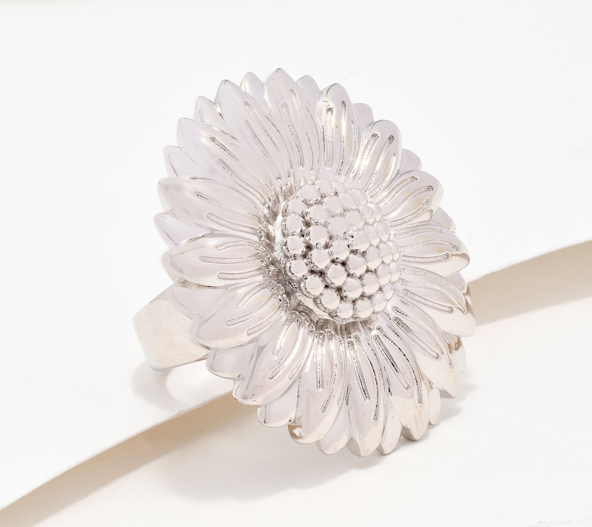 Christian James by Scott Grimes Sterling Silver Floral Bold Sunflower Ring