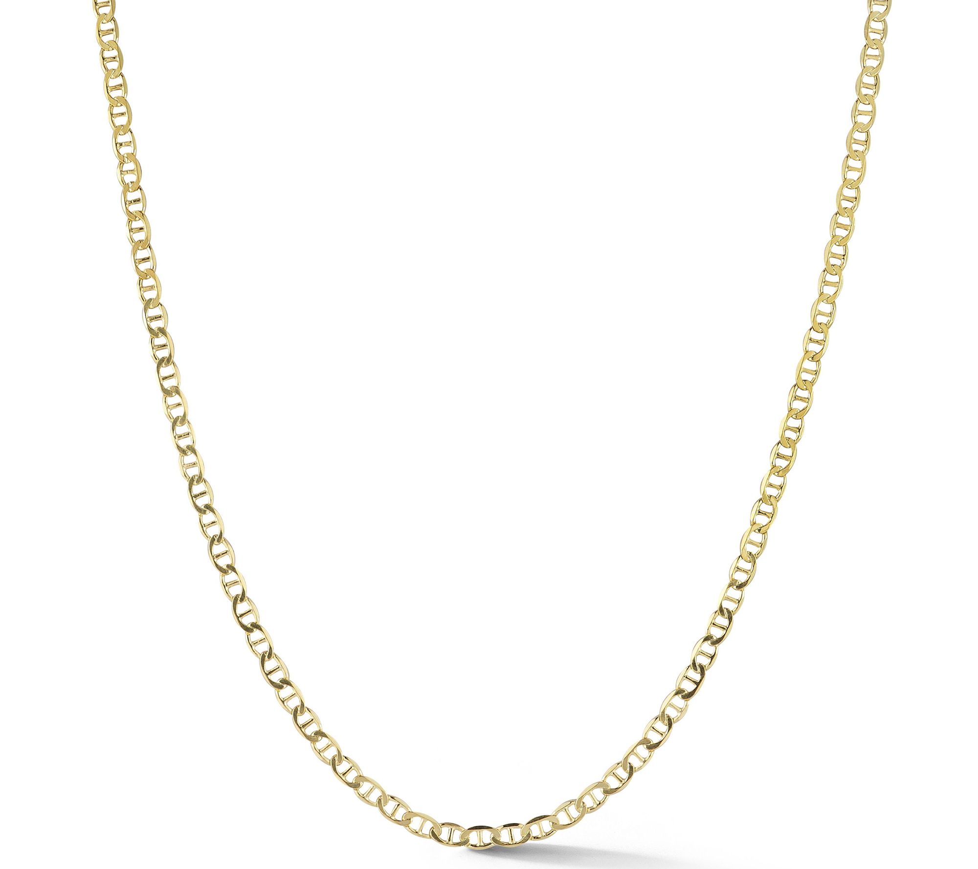 Italian Silver 20" Mariner Chain Necklace, Sterling