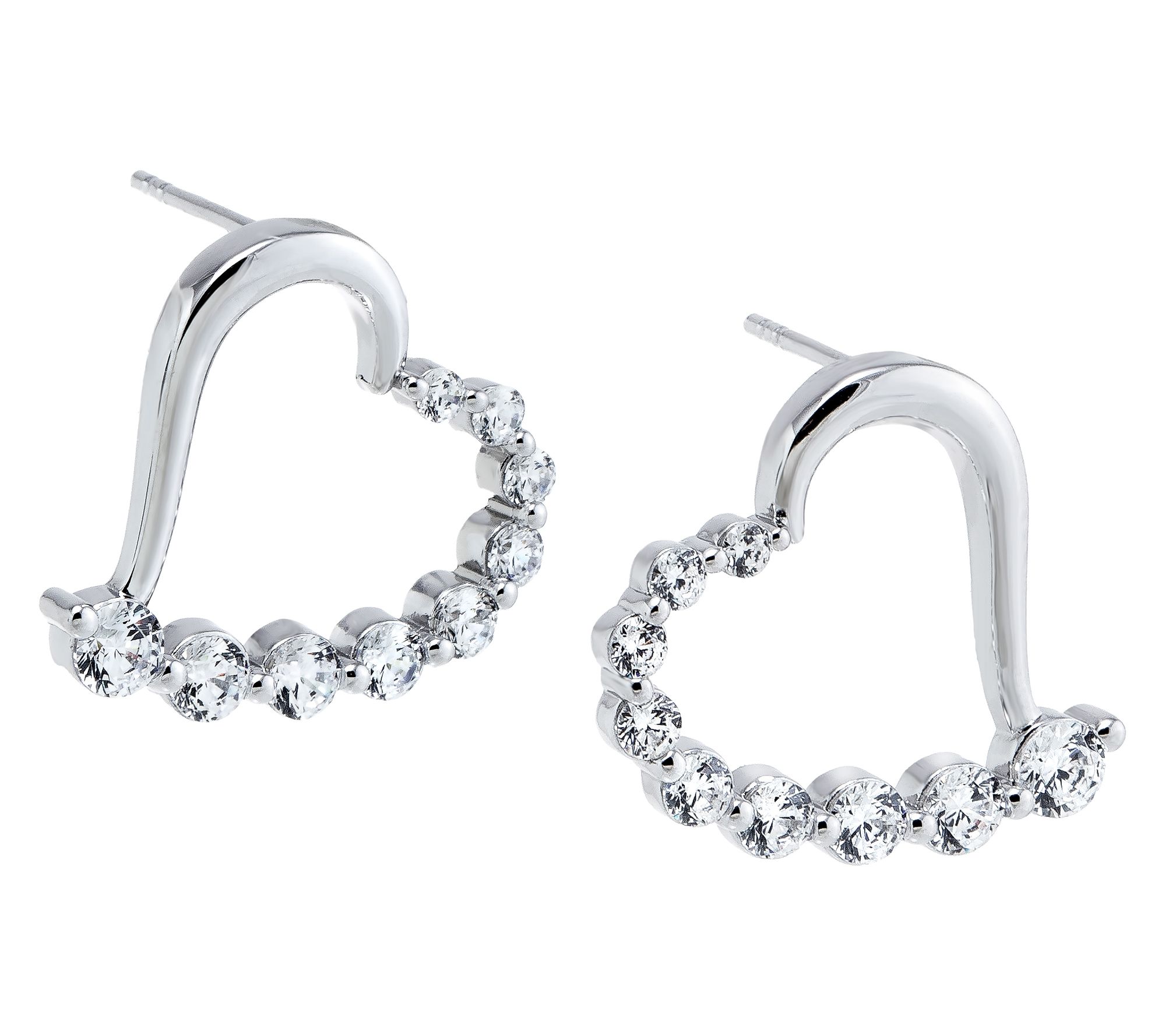 イヤリング TATIANA Silver 925 Heart Dangle Hoop Earrings EC3031 ○TATIANA○ Silver 925 Heart Dangle Hoop Earrings EC3031 500