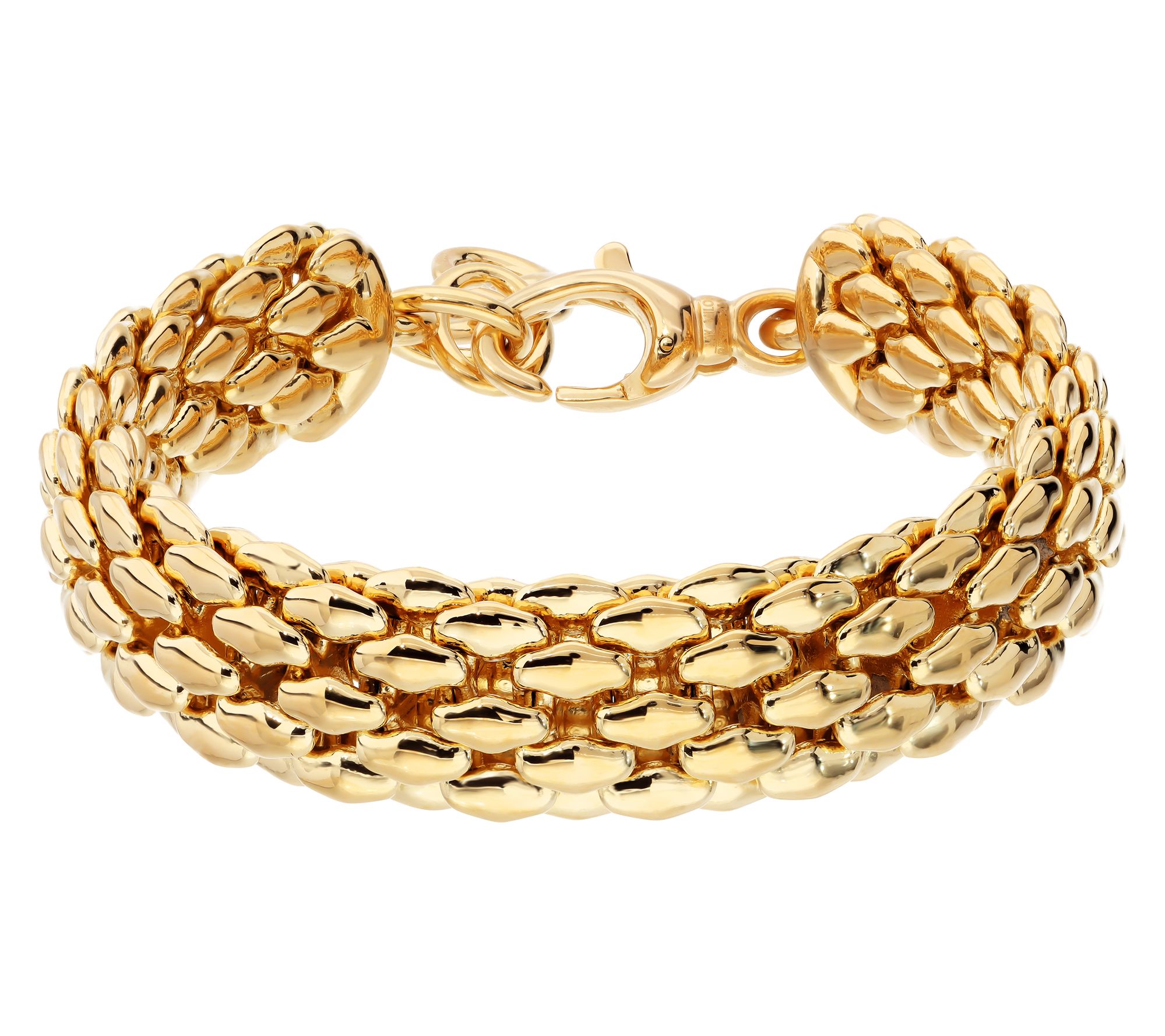 David Markstein Mesh Bracelet, 14K Gold Over Resin