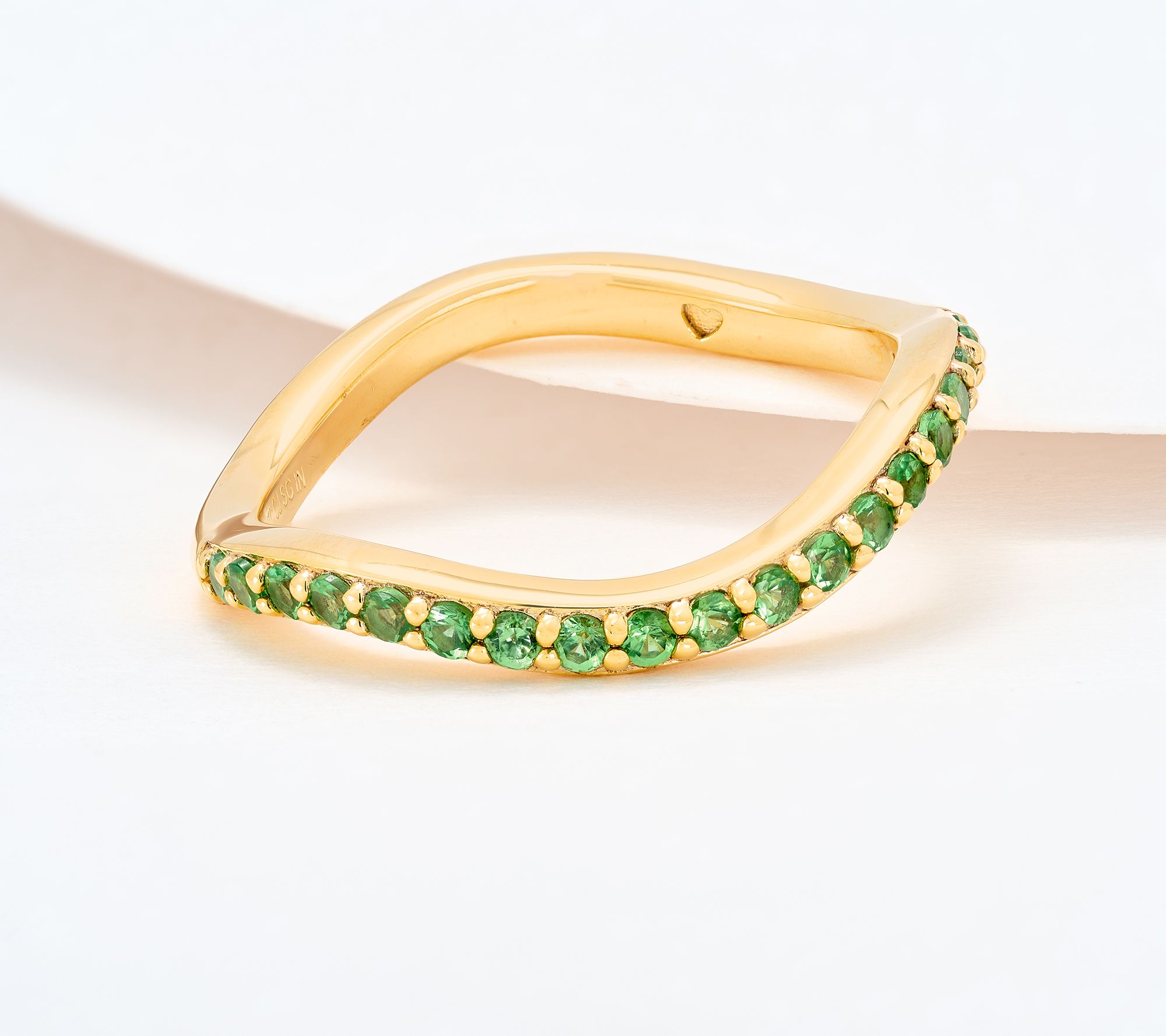 Christian James by Scott Grimes 14K Gold Clad Exotic Gemstone Ripple Ring