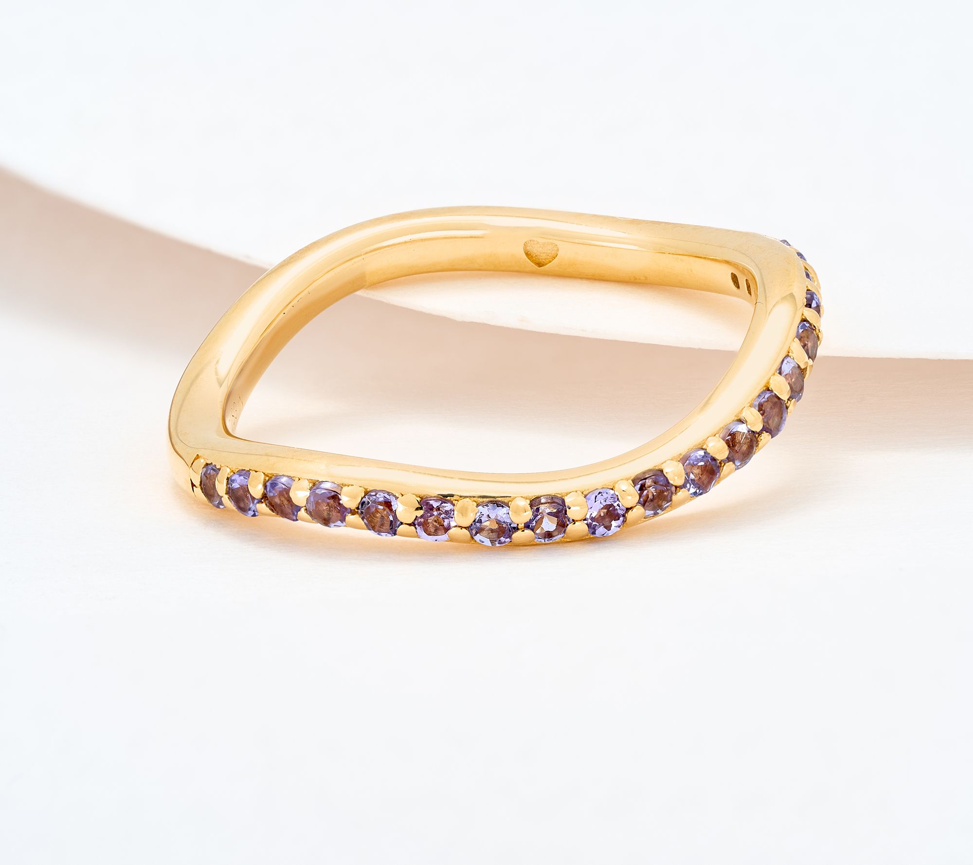 Christian James by Scott Grimes 14K Gold Clad Exotic Gemstone Ripple Ring