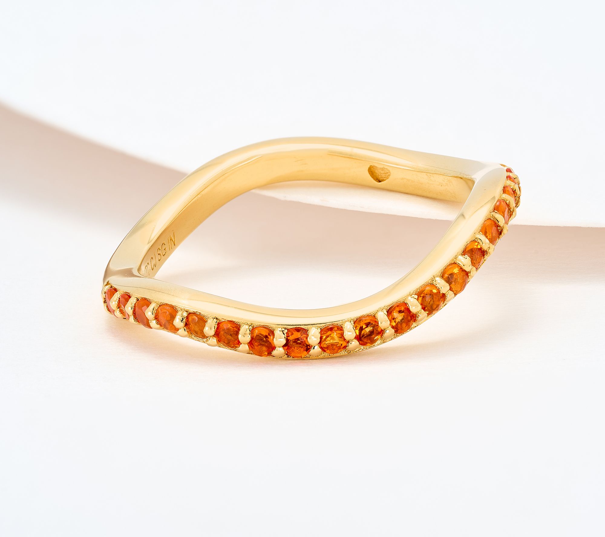 Christian James by Scott Grimes 14K Gold Clad Exotic Gemstone Ripple Ring