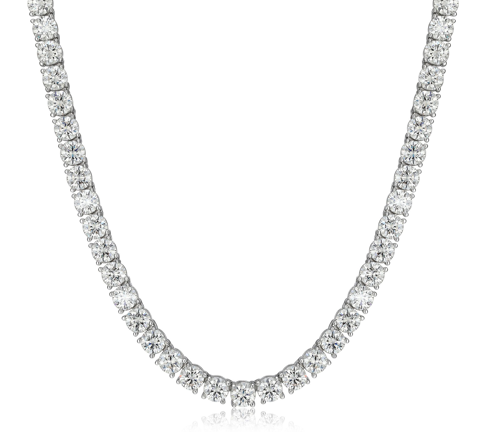 Moissanite 36.00 cttw Tennis Necklace, SterlingSilver