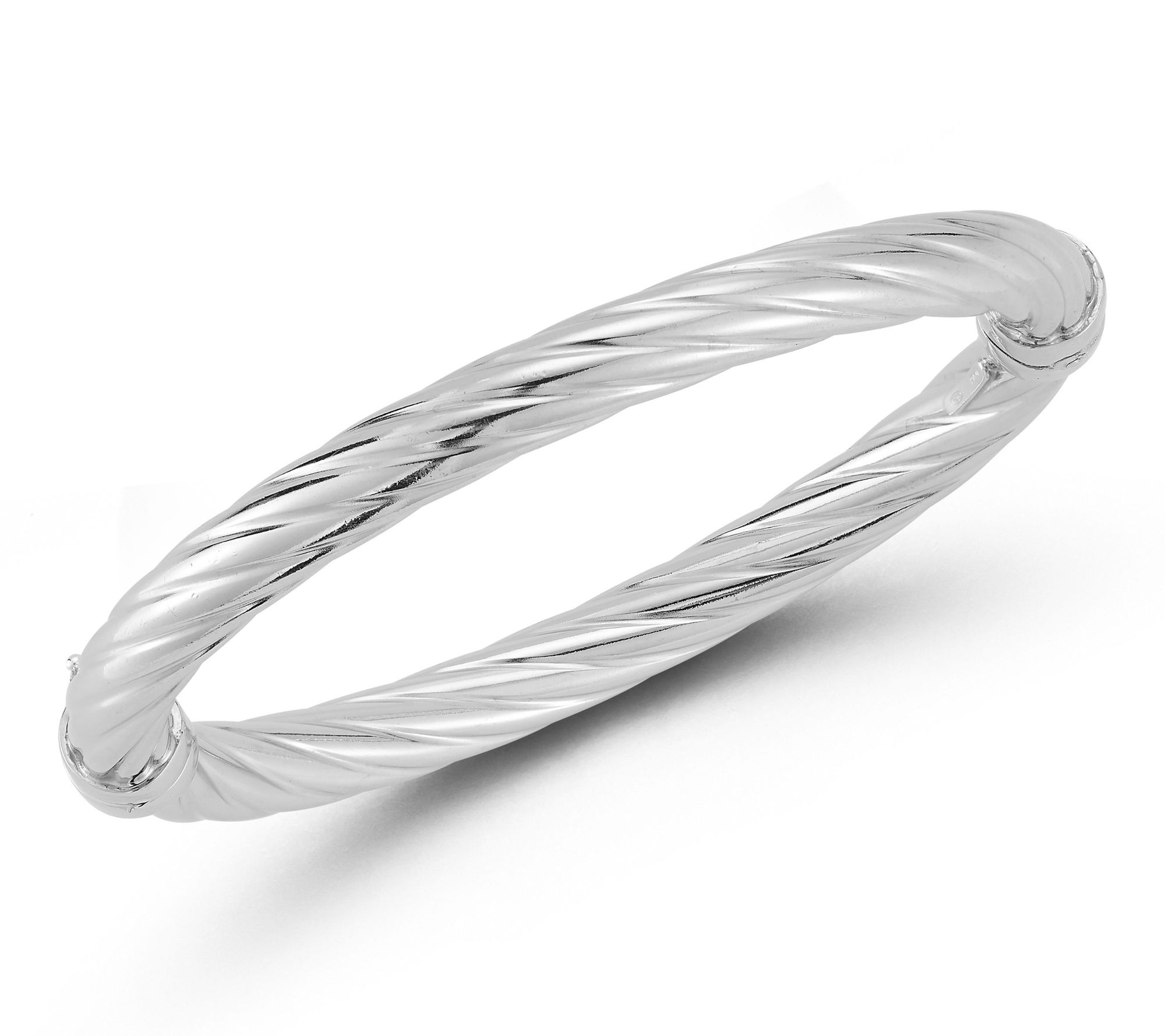 Italian Silver Twist Bangle, Sterling