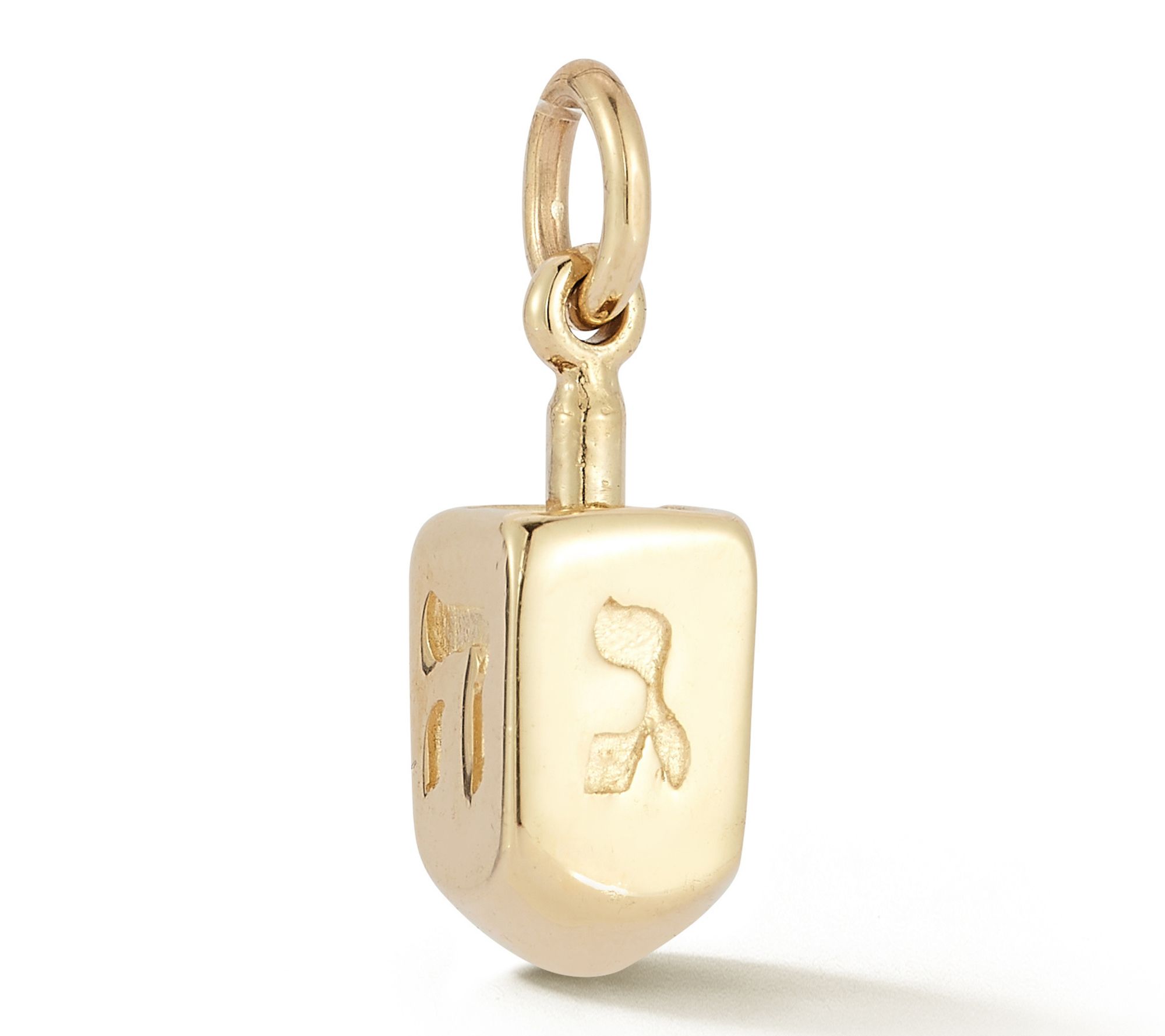 Italian Gold Dreidel Pendant, 14K