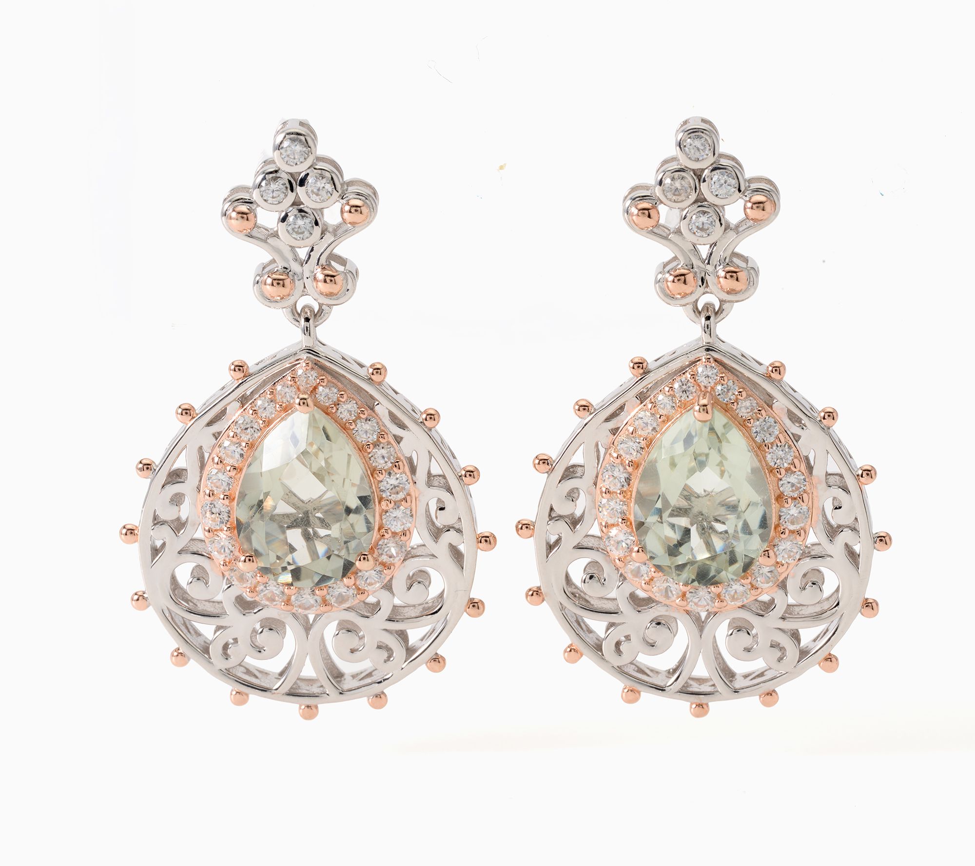 Dallas Prince Sterling Silver Amethyst Drop Earrings