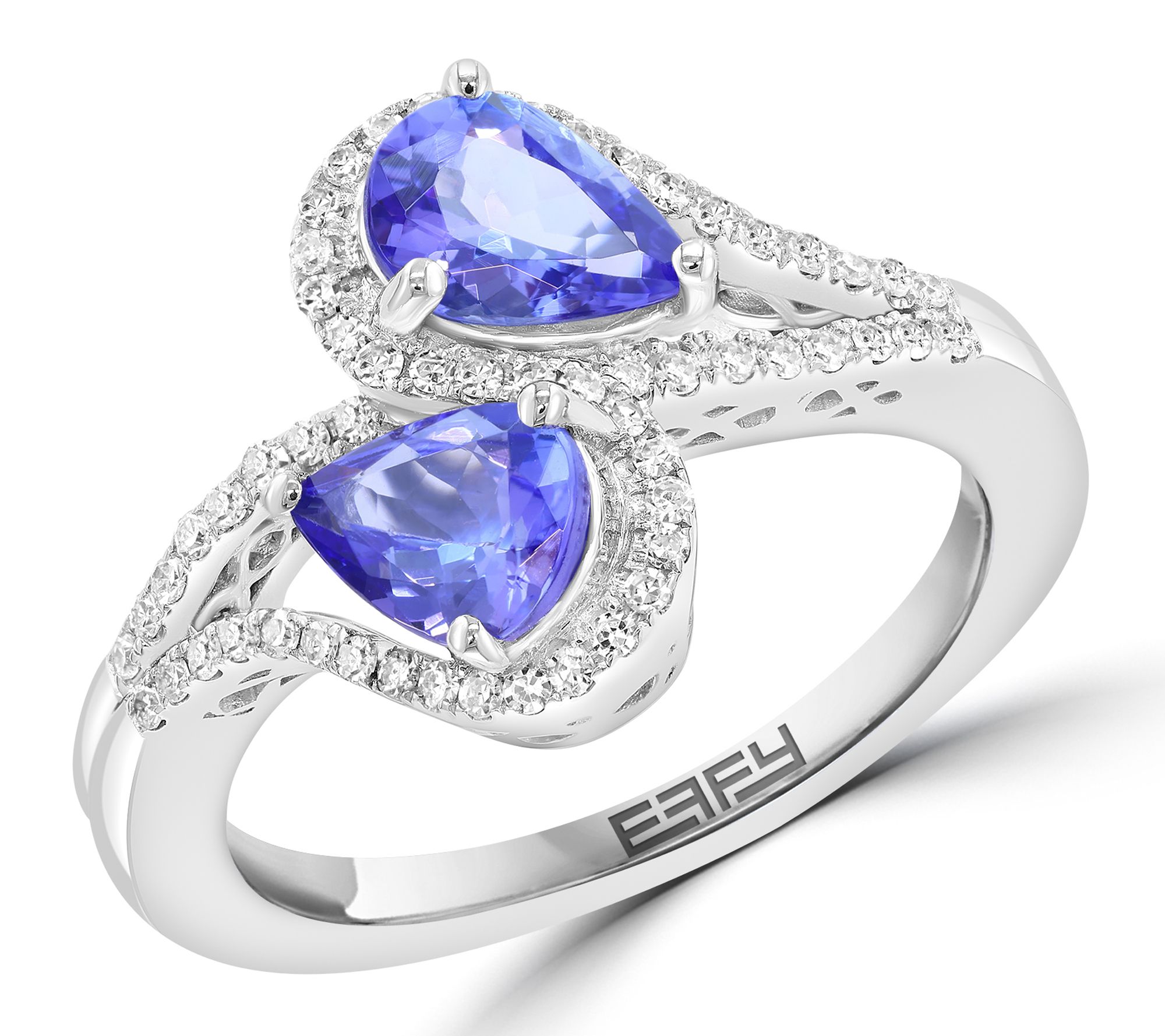 Effy Diamond & Tanzanite Ring, 14K White Gold