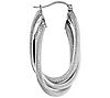 Steel by Design Textured Triple-Oval Hoop Earrings, 1 of 2