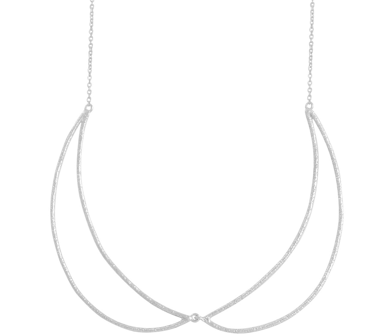 Sterling Crescent 18" Necklace by Silver Style