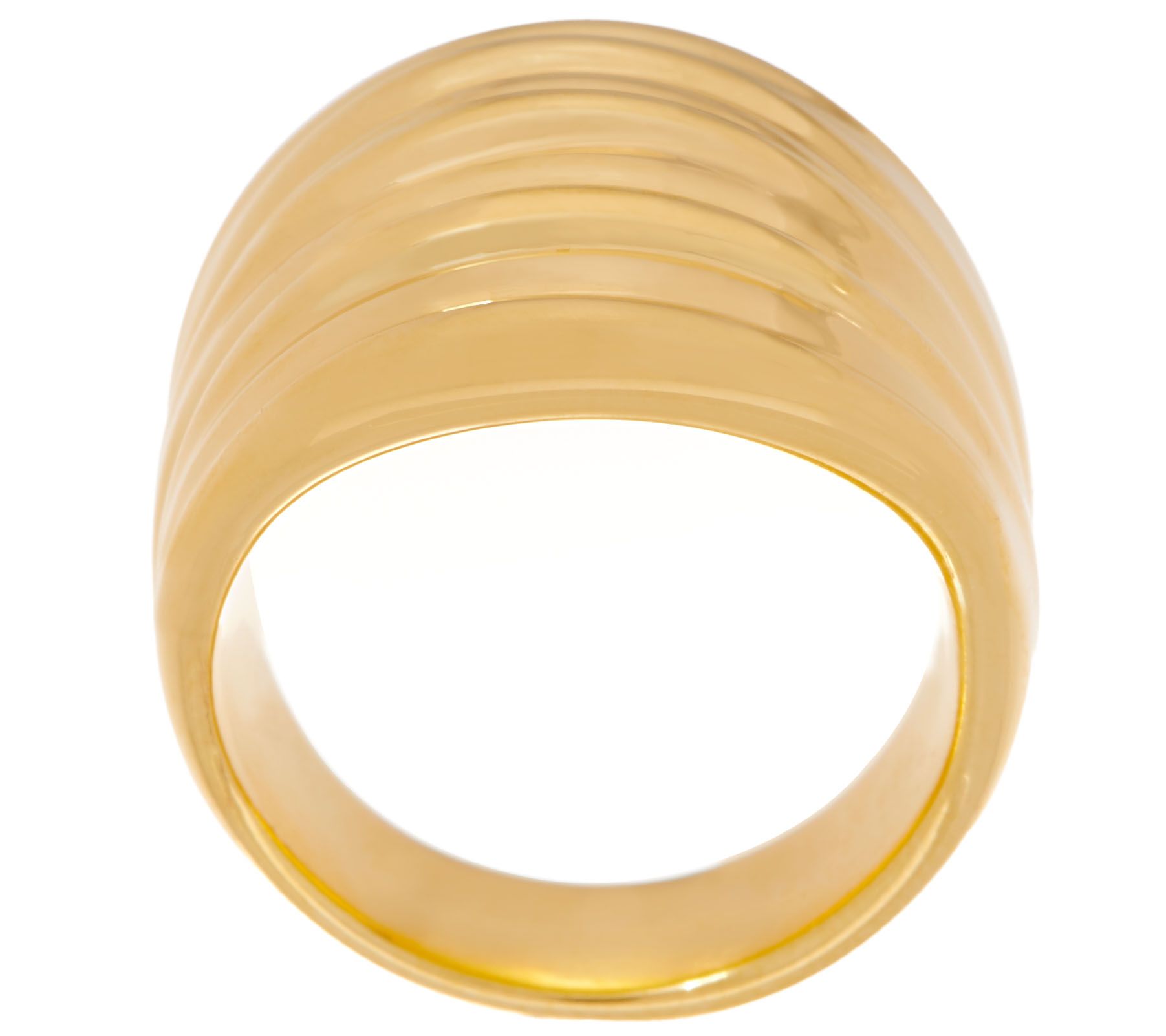 oro-nuovo-bold-ribbed-ring-14k-gold-over-resin-qvc