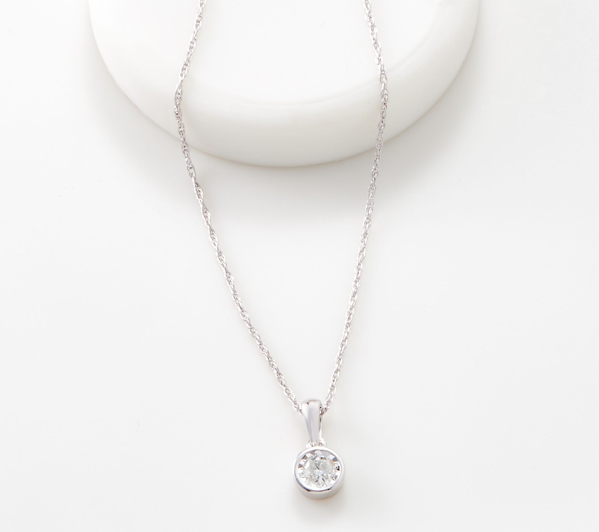 "As Is" Affinity Sterling Silver Plated Diamond Necklace