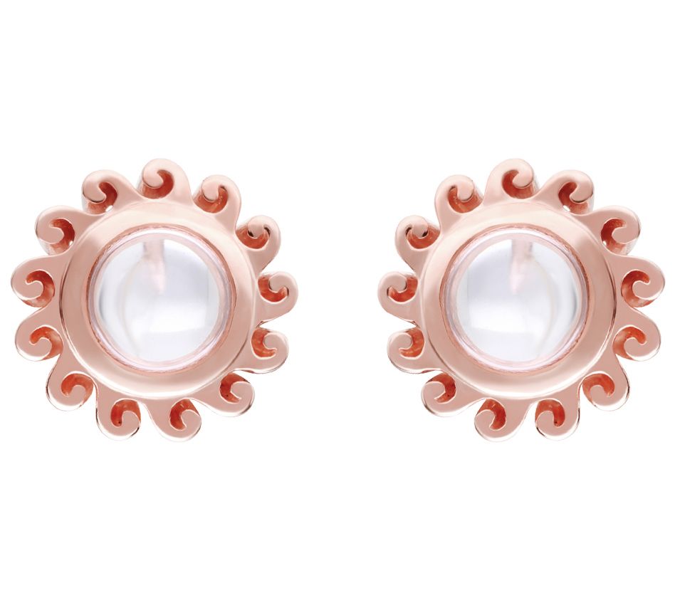 Qvc rose gold on sale earrings