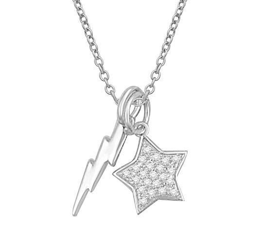 Accents by Affinity Diamond Bolt & Star w/ Chain, Sterling