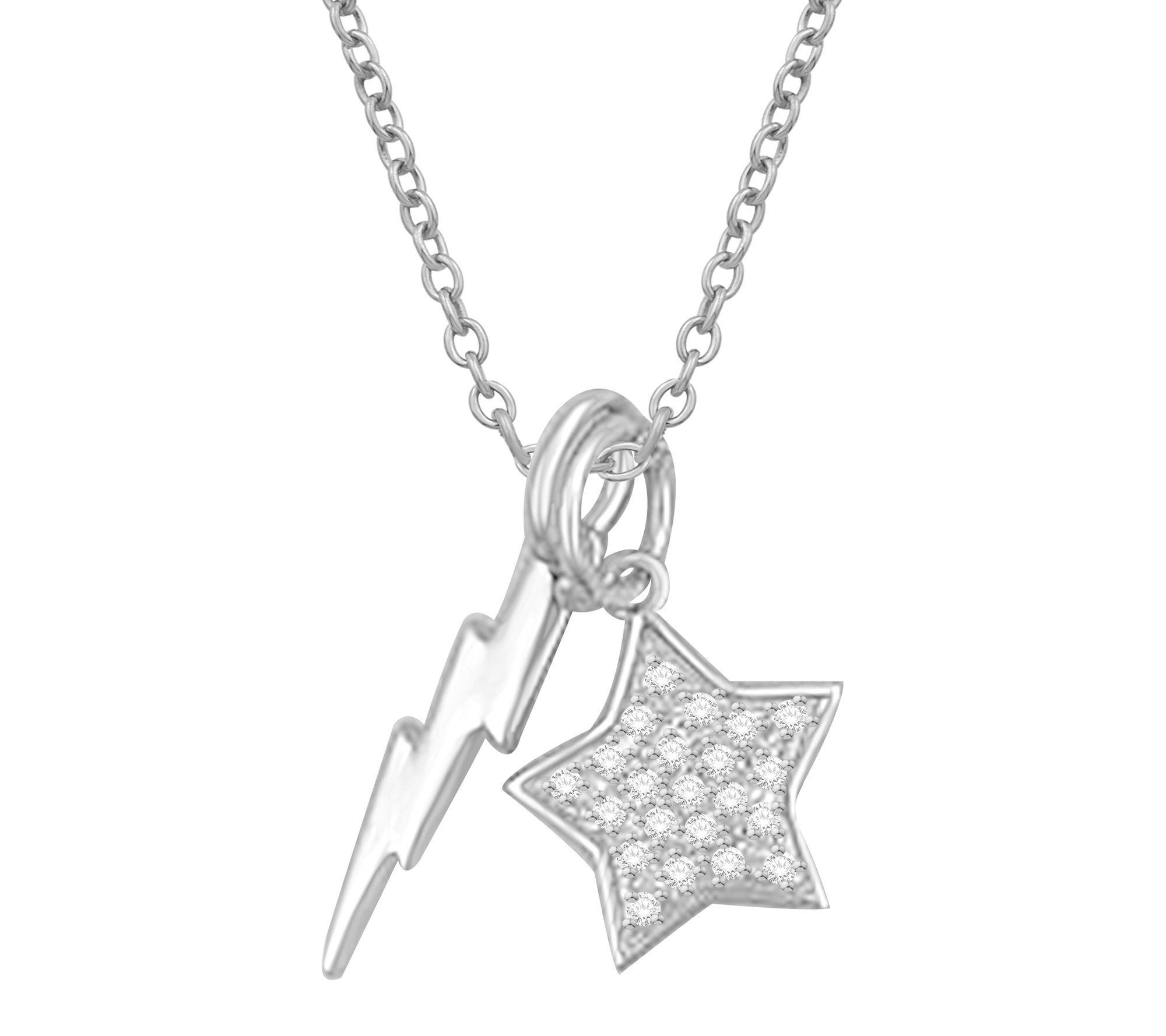 Accents by Affinity Diamond Bolt & Star w/ Chain, Sterling