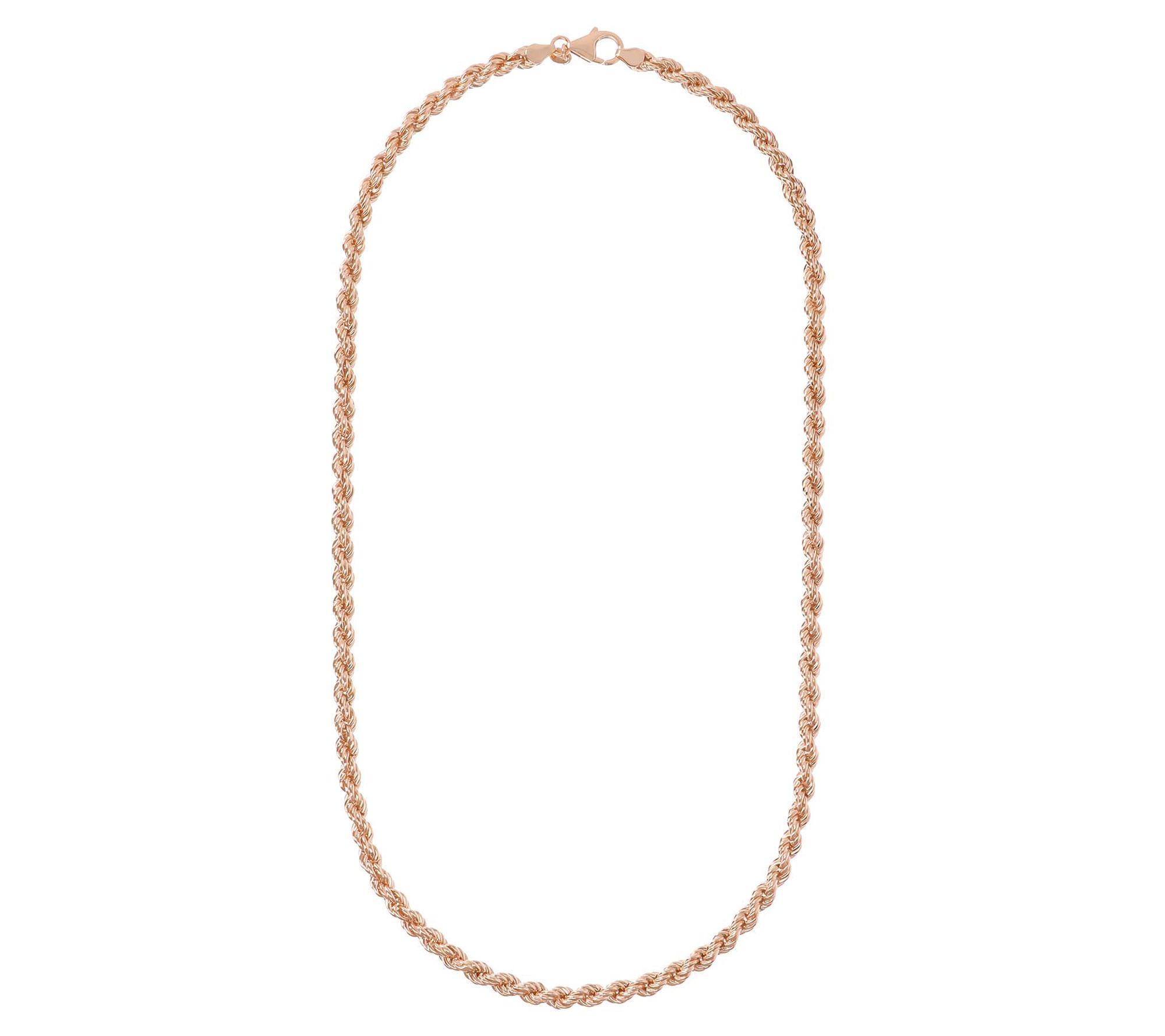 Bellezza 20 Bronze Polished Rope-Link Chain Necklace