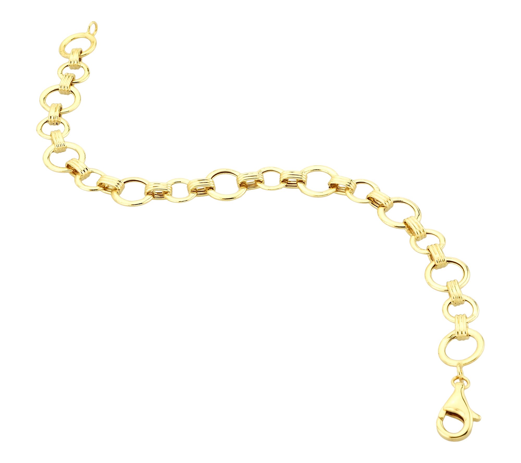 Adorna 14K Gold Circle Link Bracelet