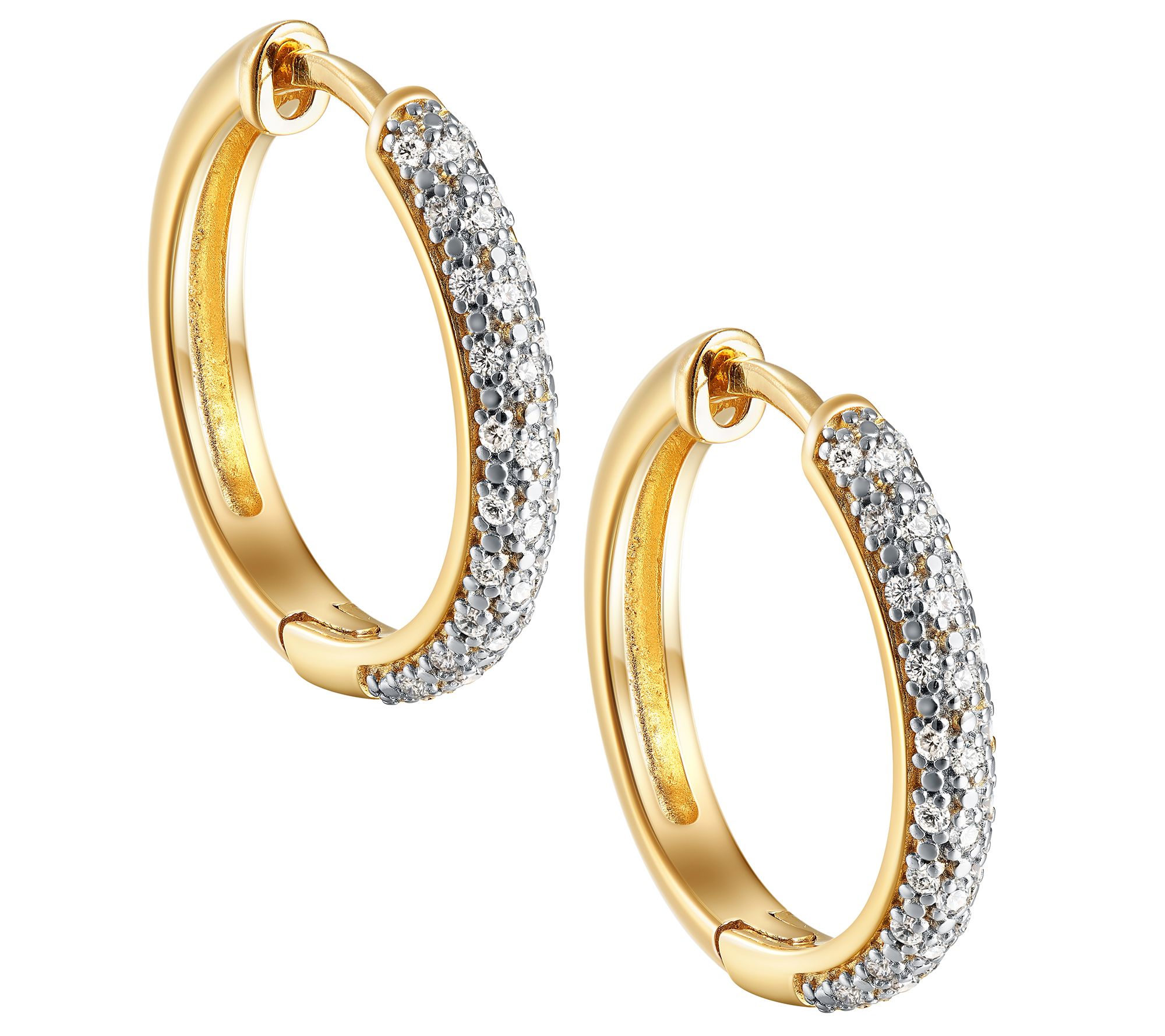 Affinity Diamonds 0.20 cttw Hoop Earrings, Sterling