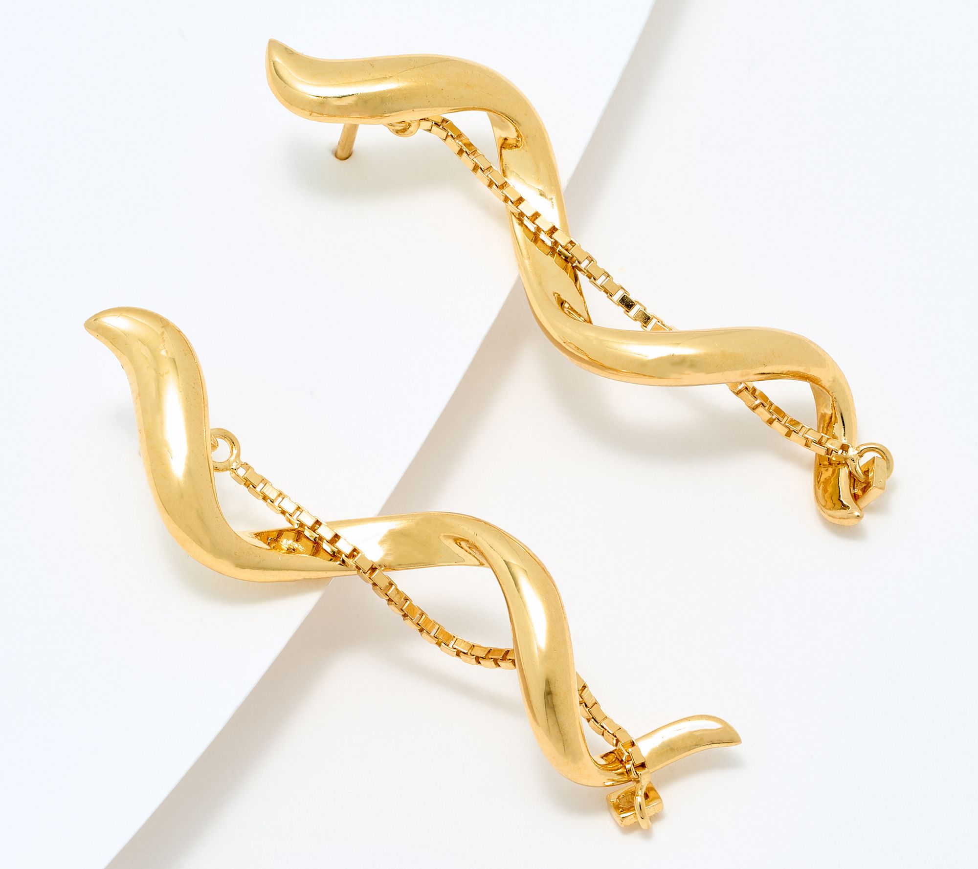 Christian James by Scott Grimes 14K Gold Clad Twirl Earrings