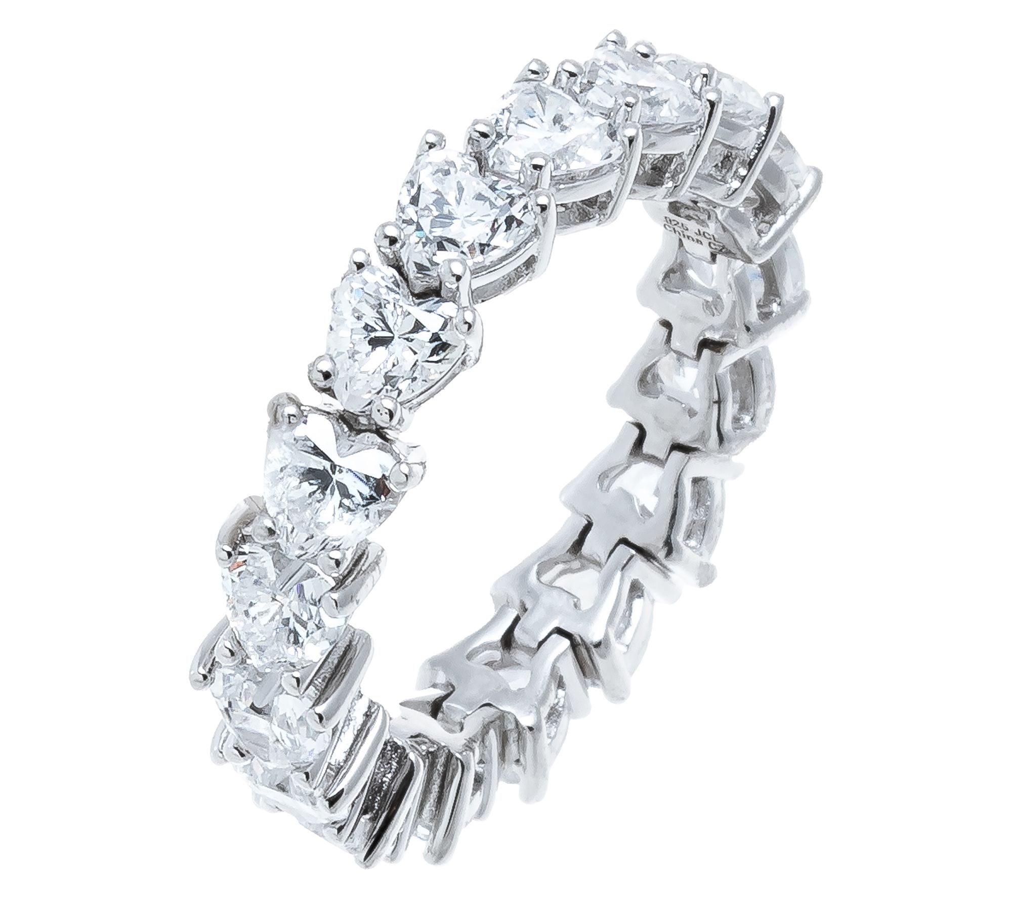 Diamonique x Jennifer Miller Flexible Heart Ring, Sterling