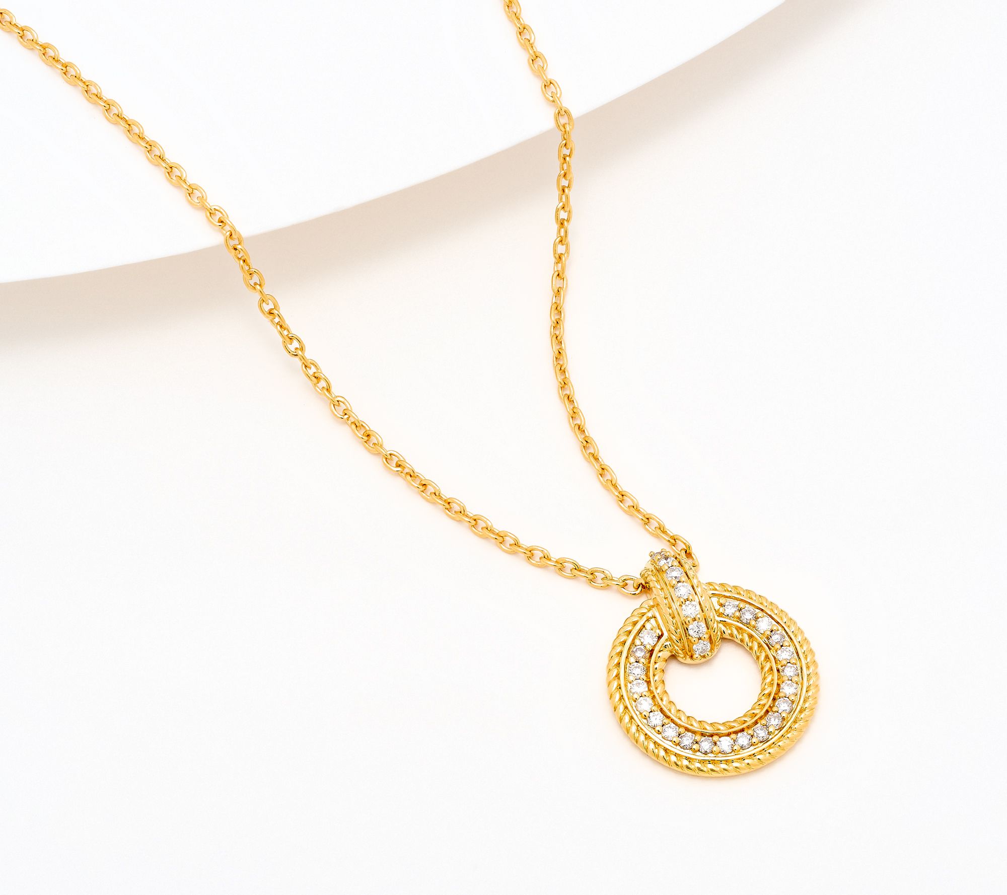 Fire Light Lab Grown Diamond 0.25 cttw Round Pendant, Sterl