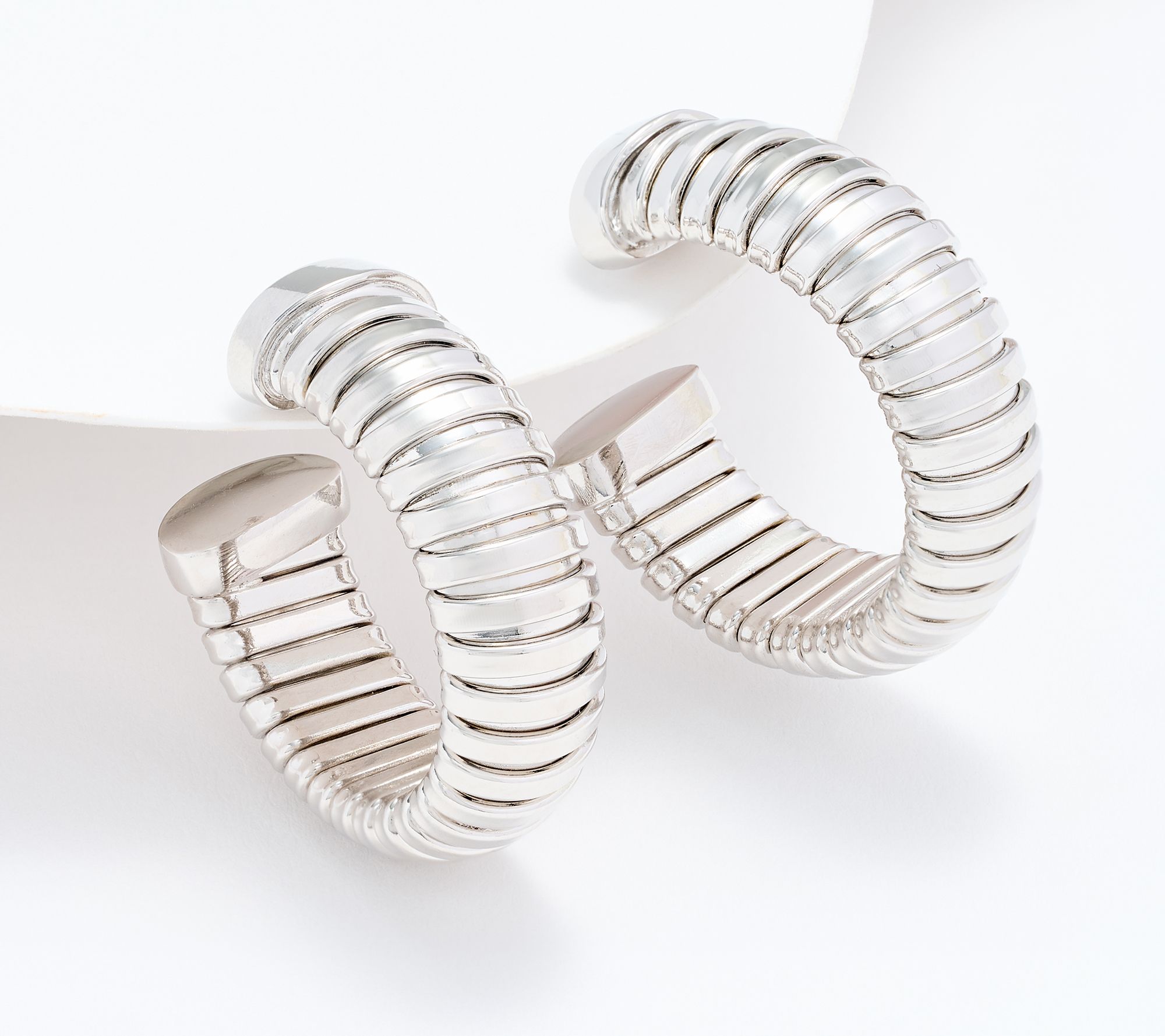 "As Is" David Markstein 1" Tubogas Hoop Earrings