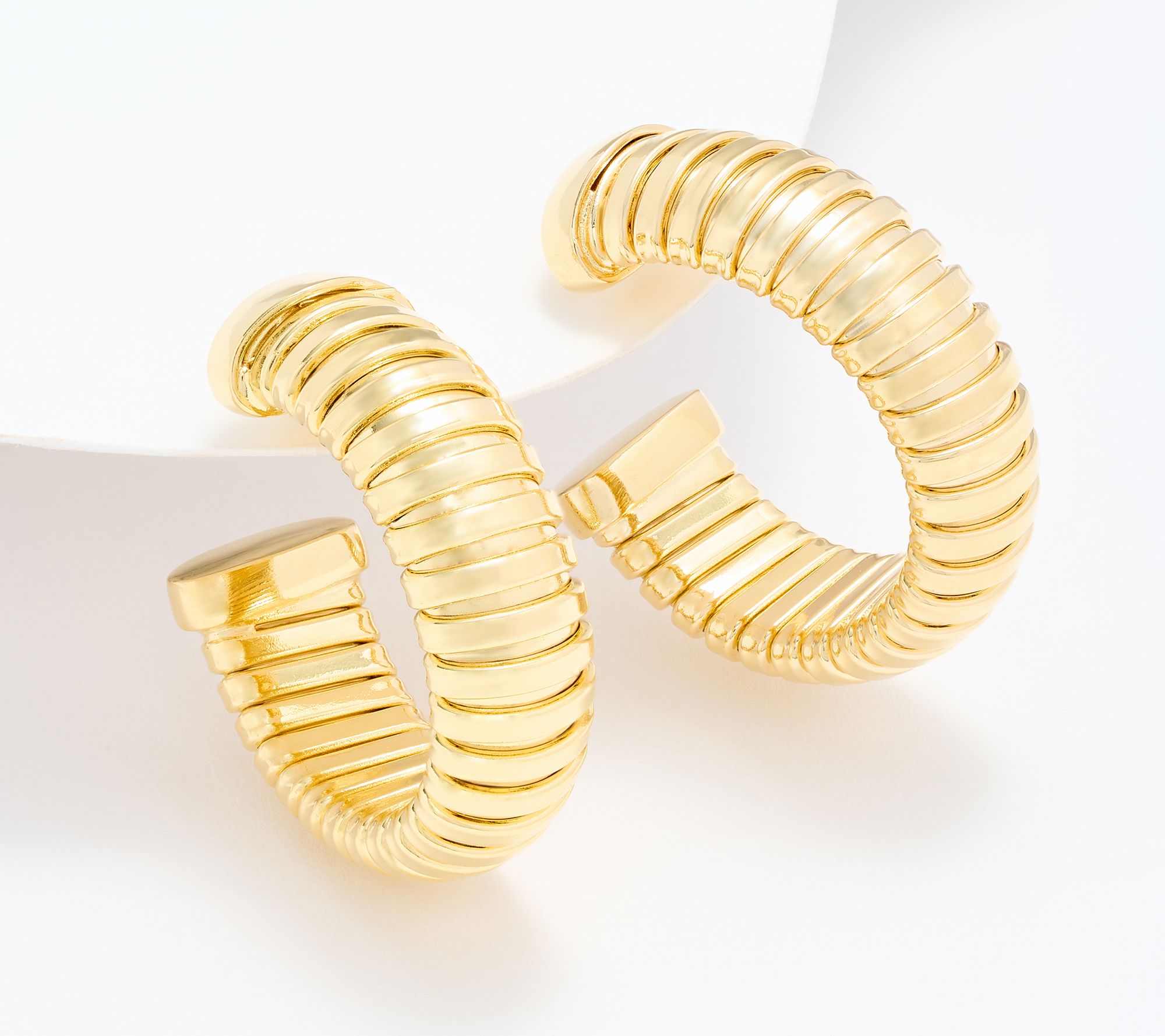 "As Is" David Markstein 1" Tubogas Hoop Earrings