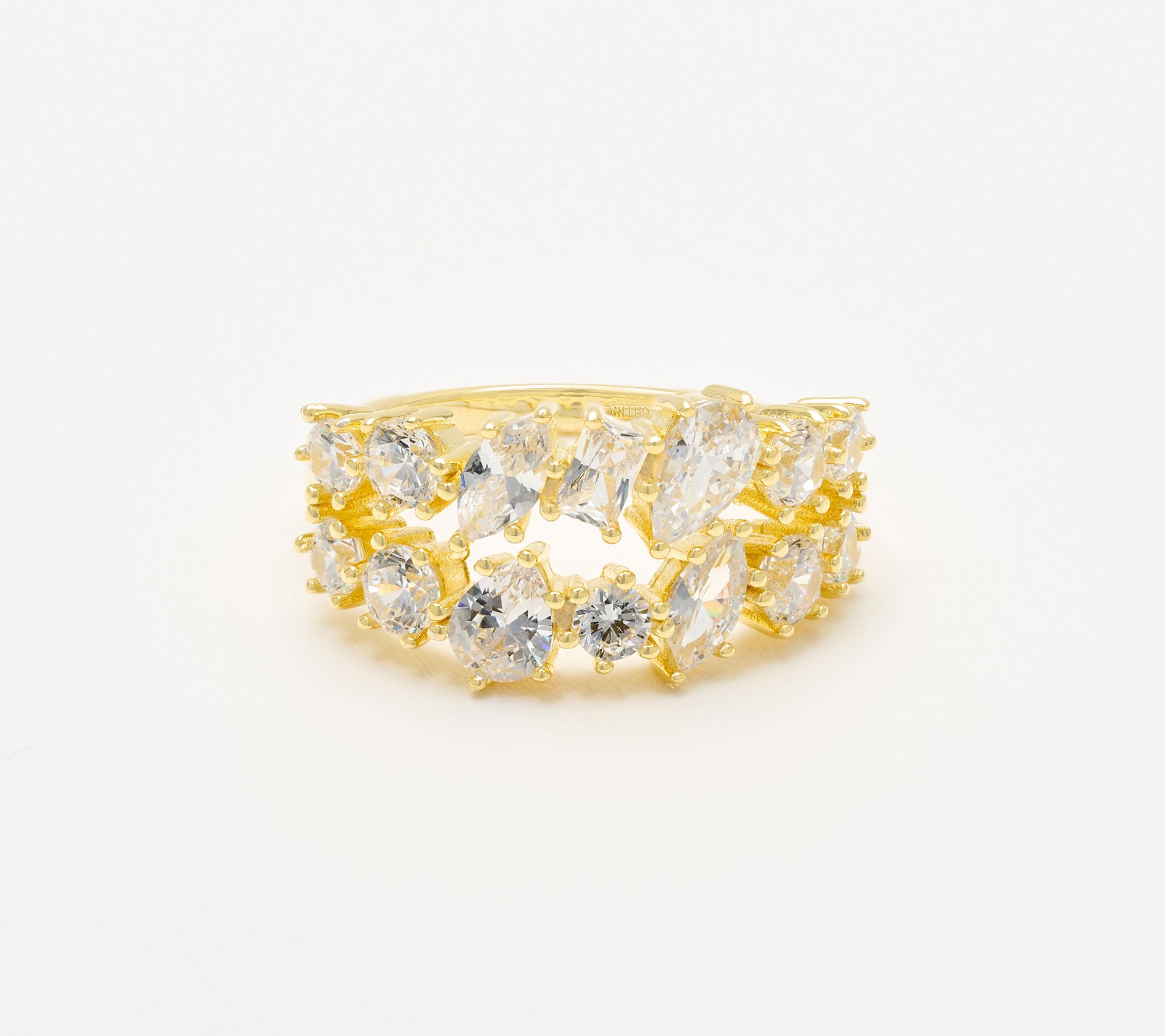 Diamonique Fancy Cut Eternity Band Ring