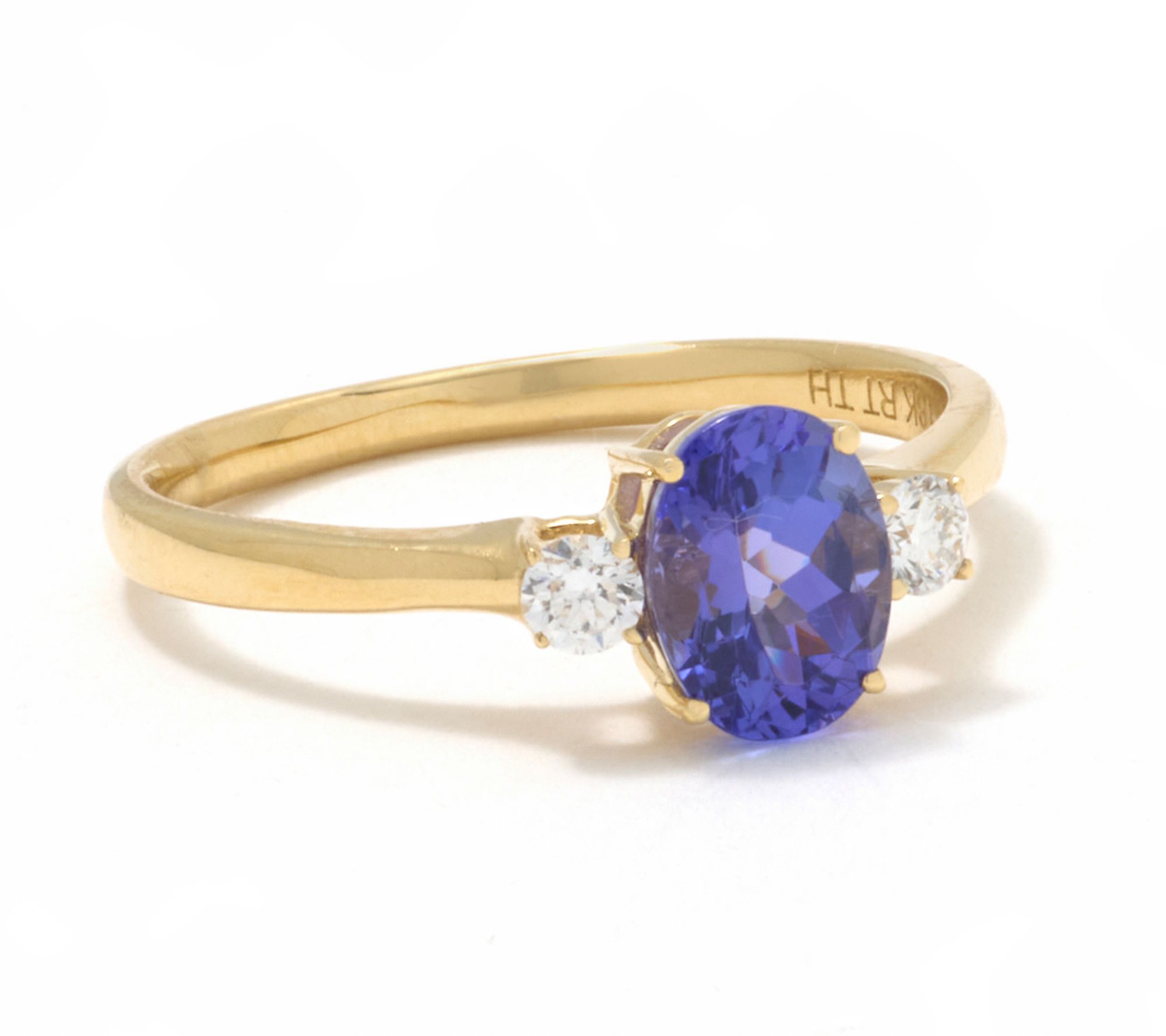 Pure Tanzanite by Jeff Moseley 1.15 cttw Oval Ring, 18K Gold