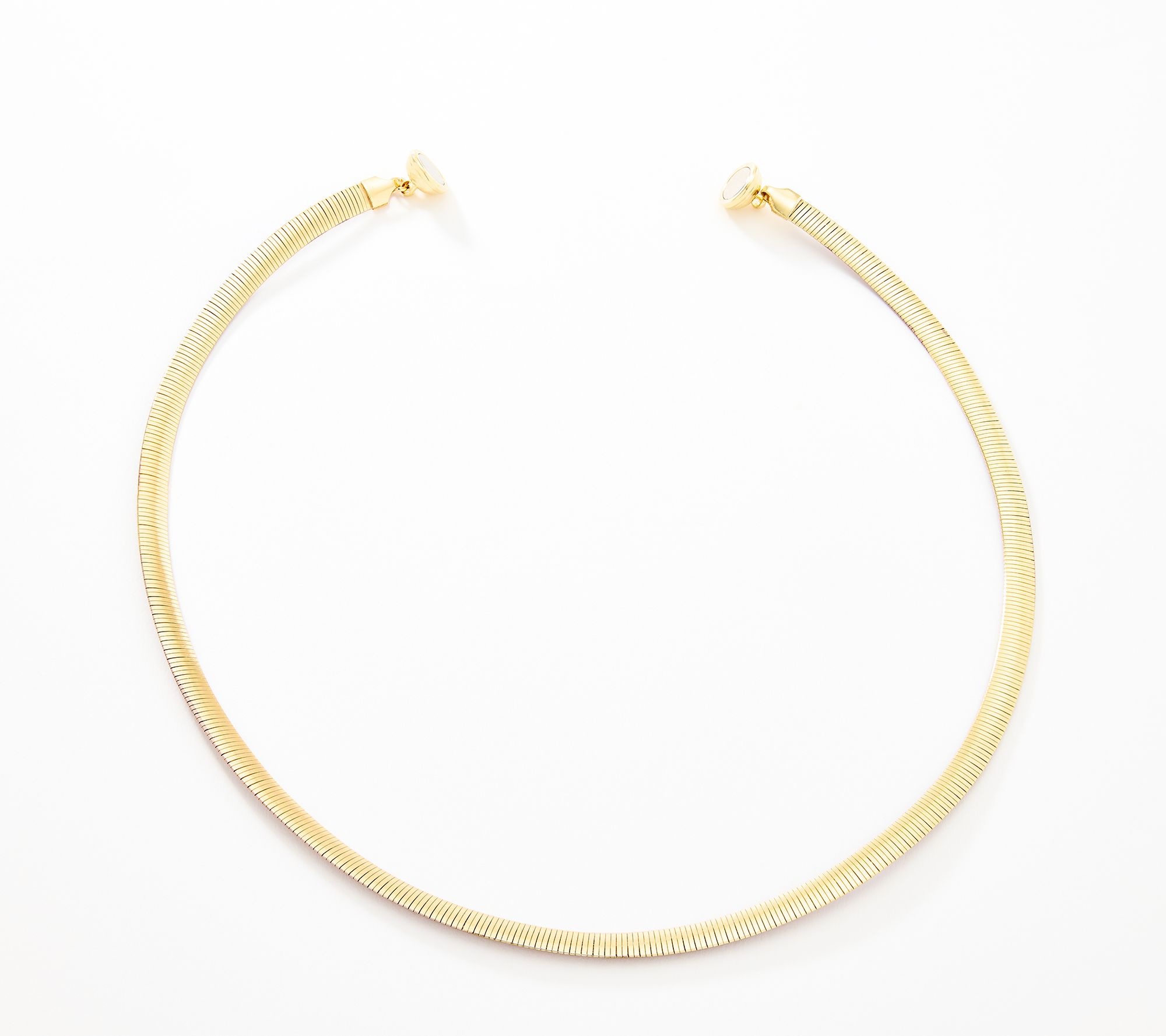 "As Is" David Markstein 18" Bronze 6mm Reversible Omega Necklace