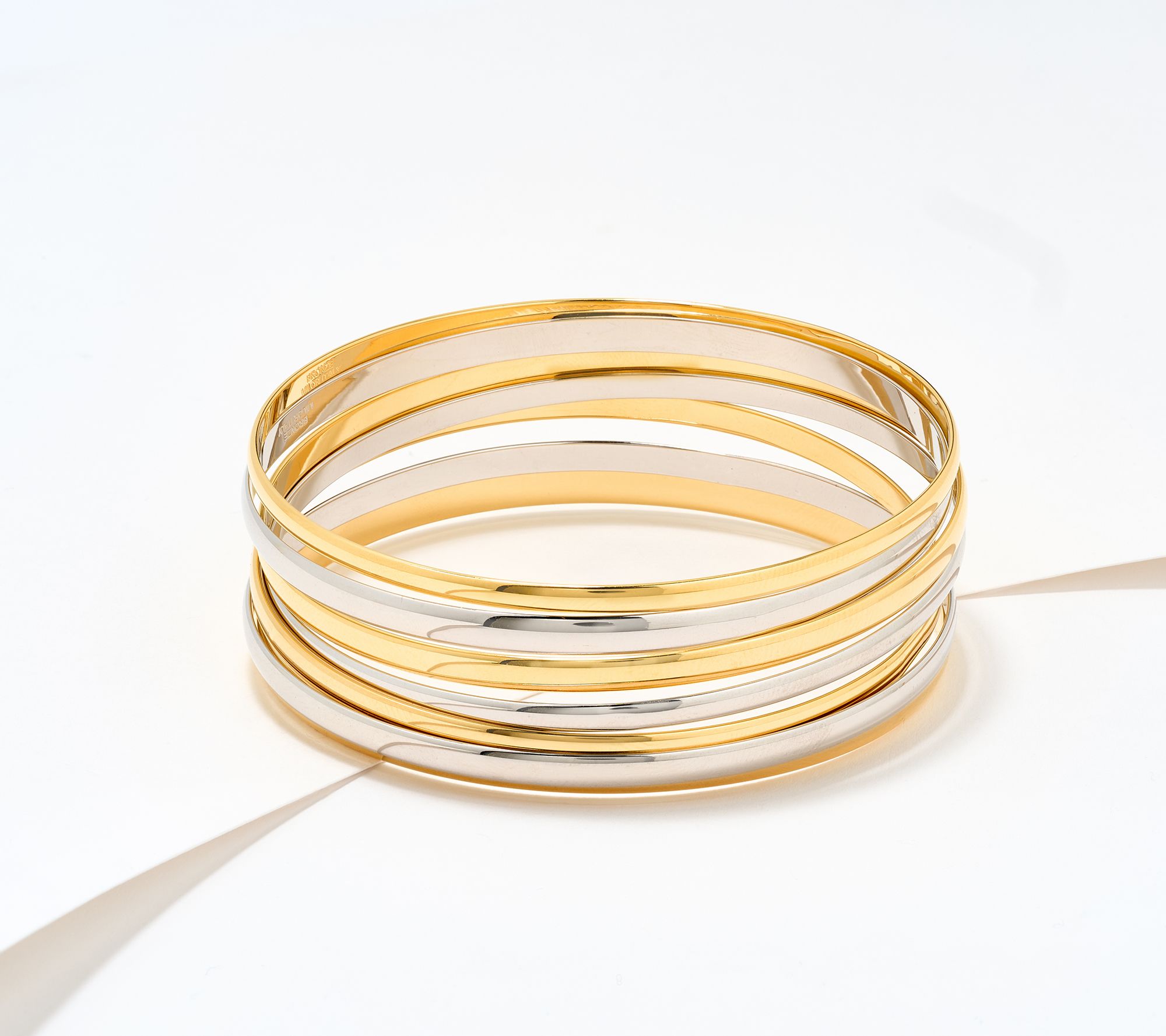 "As Is" David Markstein Premiere Bronze Set/7 Luxe Slip On Bangles