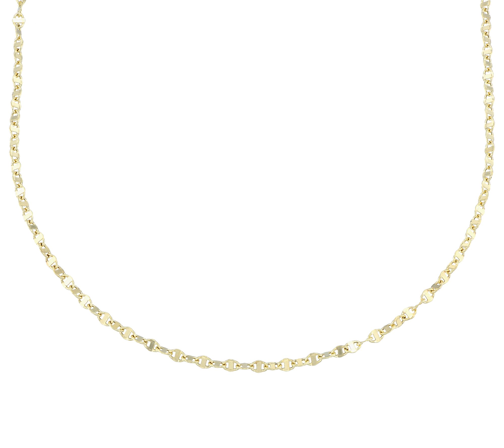 Adorna 14K Gold  2.8mm Solid Mariner Link Necklace