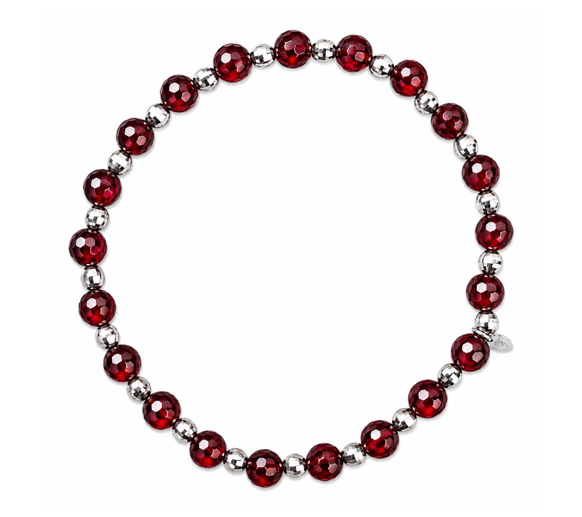 Alkeme Sterling Silver Garnet Joy Bracelet