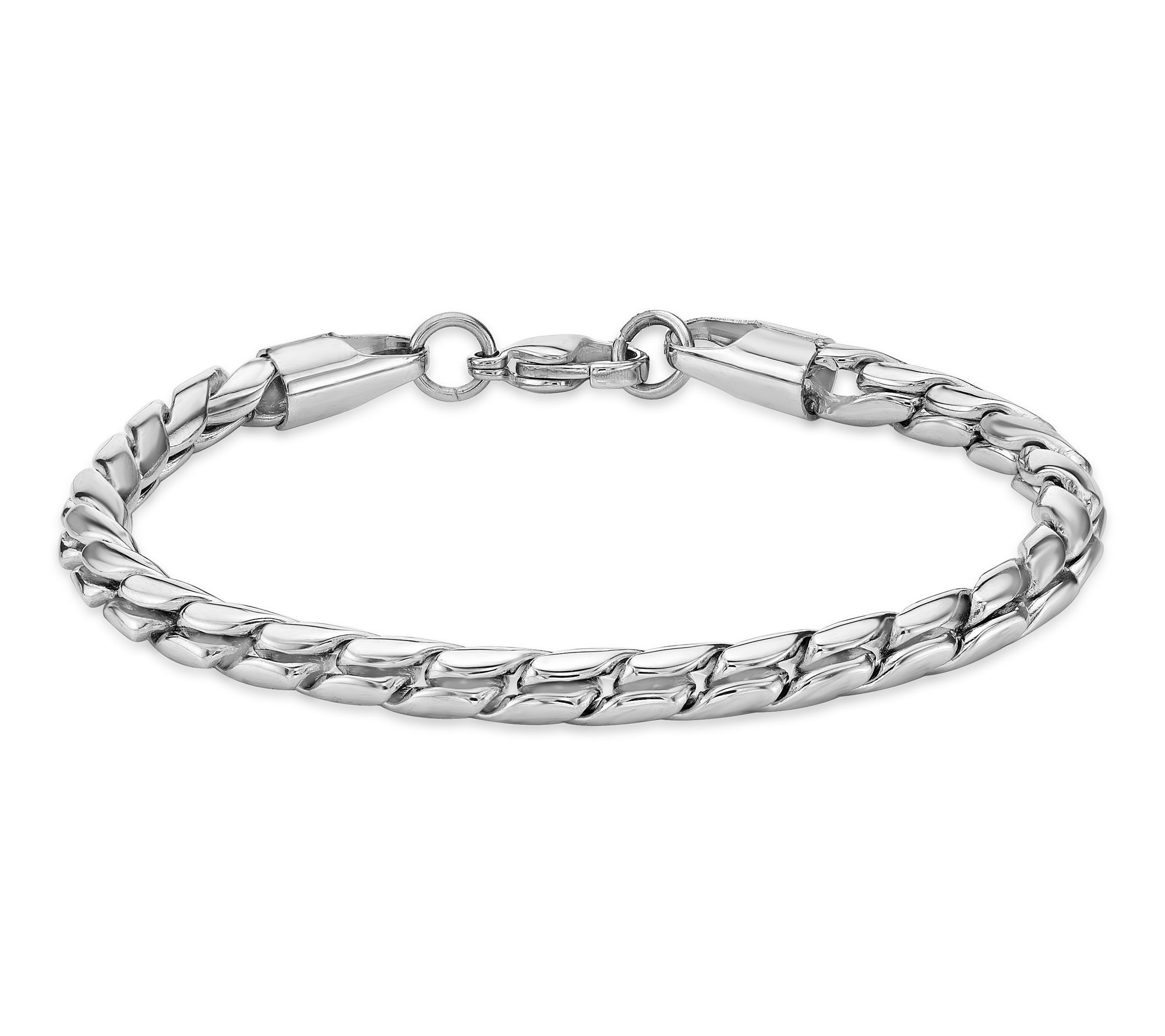LYNX Men's Stainless Steel Twist Chain Bracelet