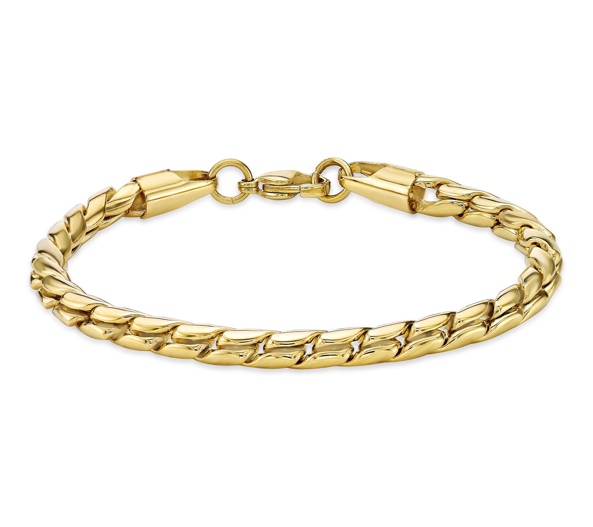 LYNX Men's Stainless Steel Twist Chain Bracelet