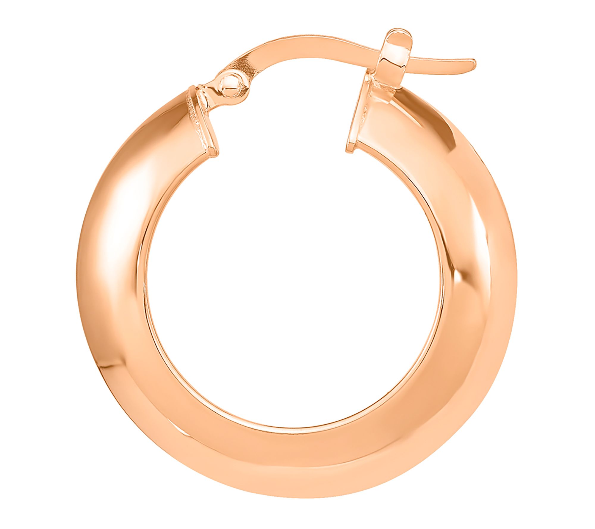 Italian Gold 1" Polished Hoop Earrings, 14K