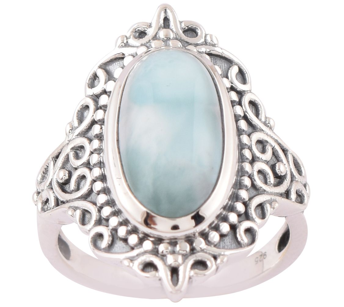 Artisan Crafted Sterling Silver Larimar Ring