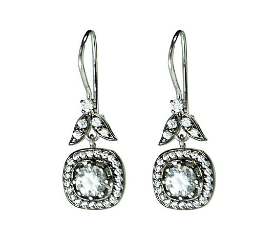 Diamonique 4.70 ct tw Sterling Square-Shaped Earrings