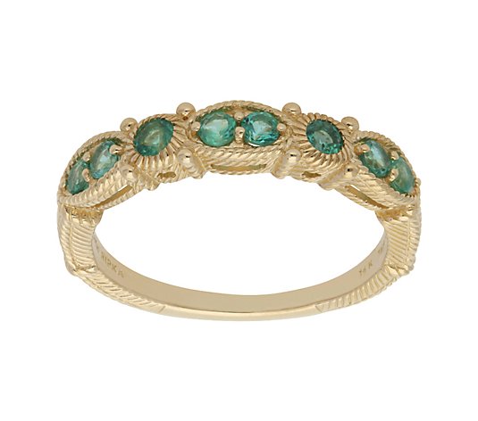 Judith Classic 14K Gold Emerald Band Ring