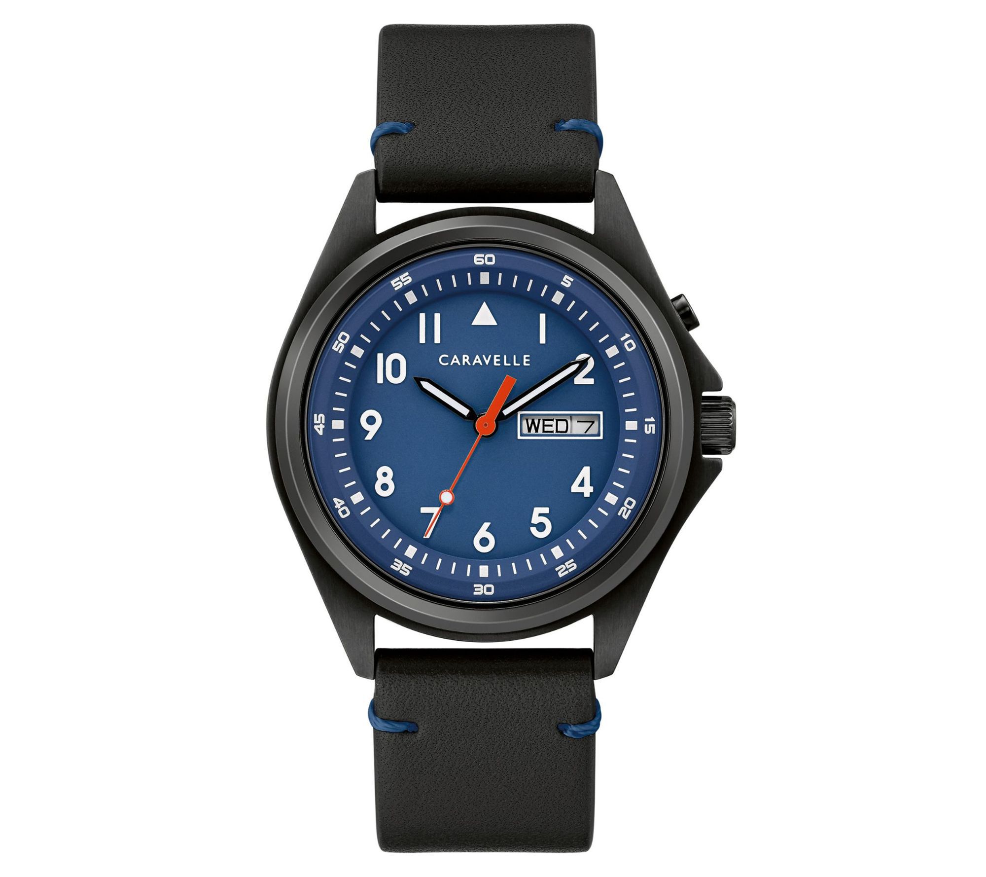 Caravelle by Bulova Men's Black Leather Strap W atch