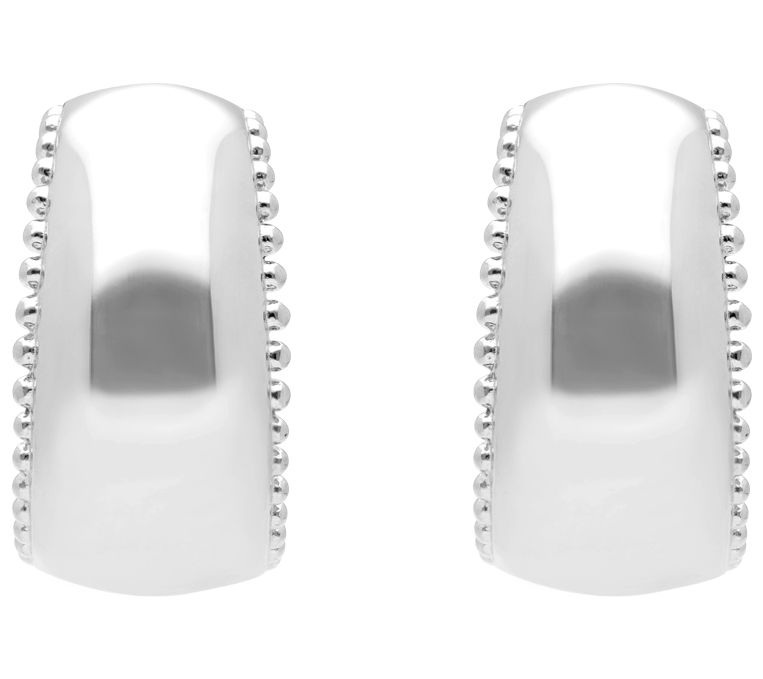 Elyse Ryan Sterling Silver Beaded Hoop Earrings