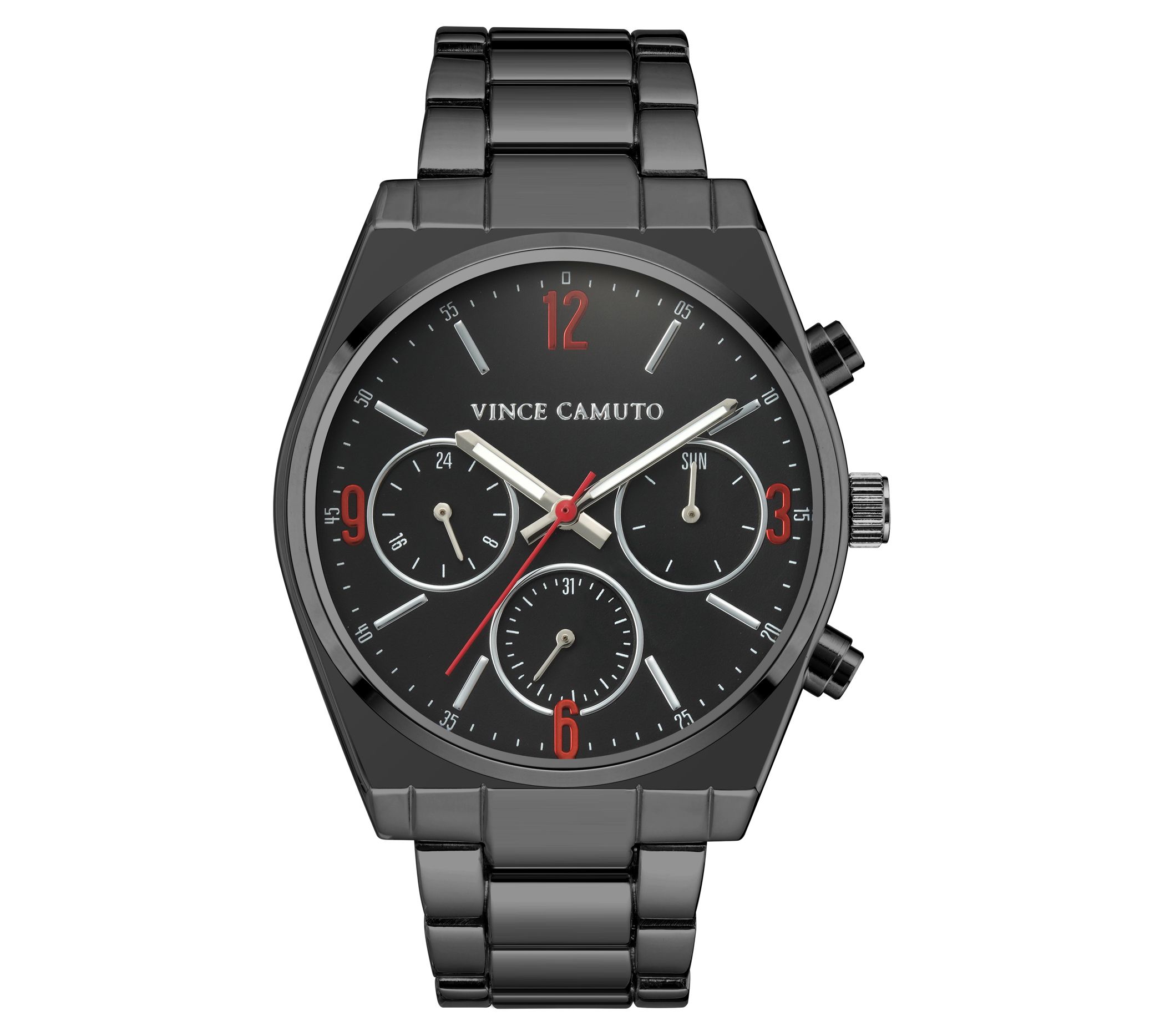 Vince Camuto Men's Black Stainless Steel Watch - QVC.com