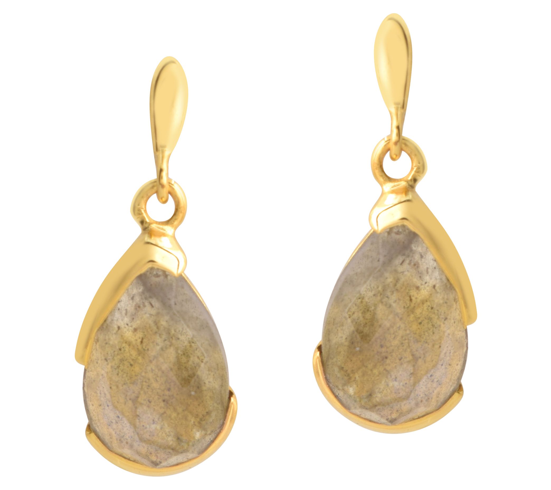 Affinity Gems Labradorite Dangle Earrings, 14K Gold Plated
